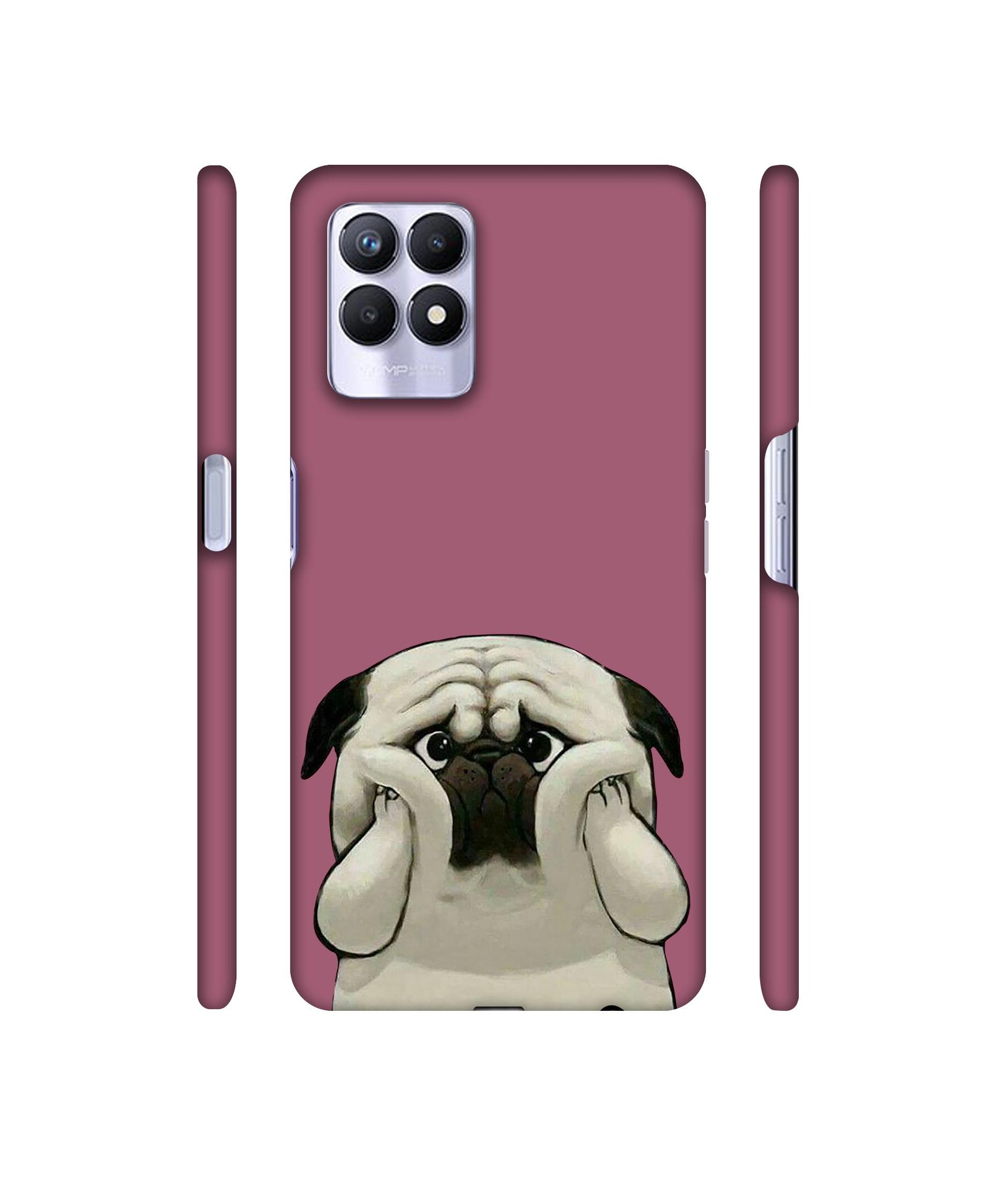 Pot Dog Purple Colour Designer Hard Back Cover for Realme 8i