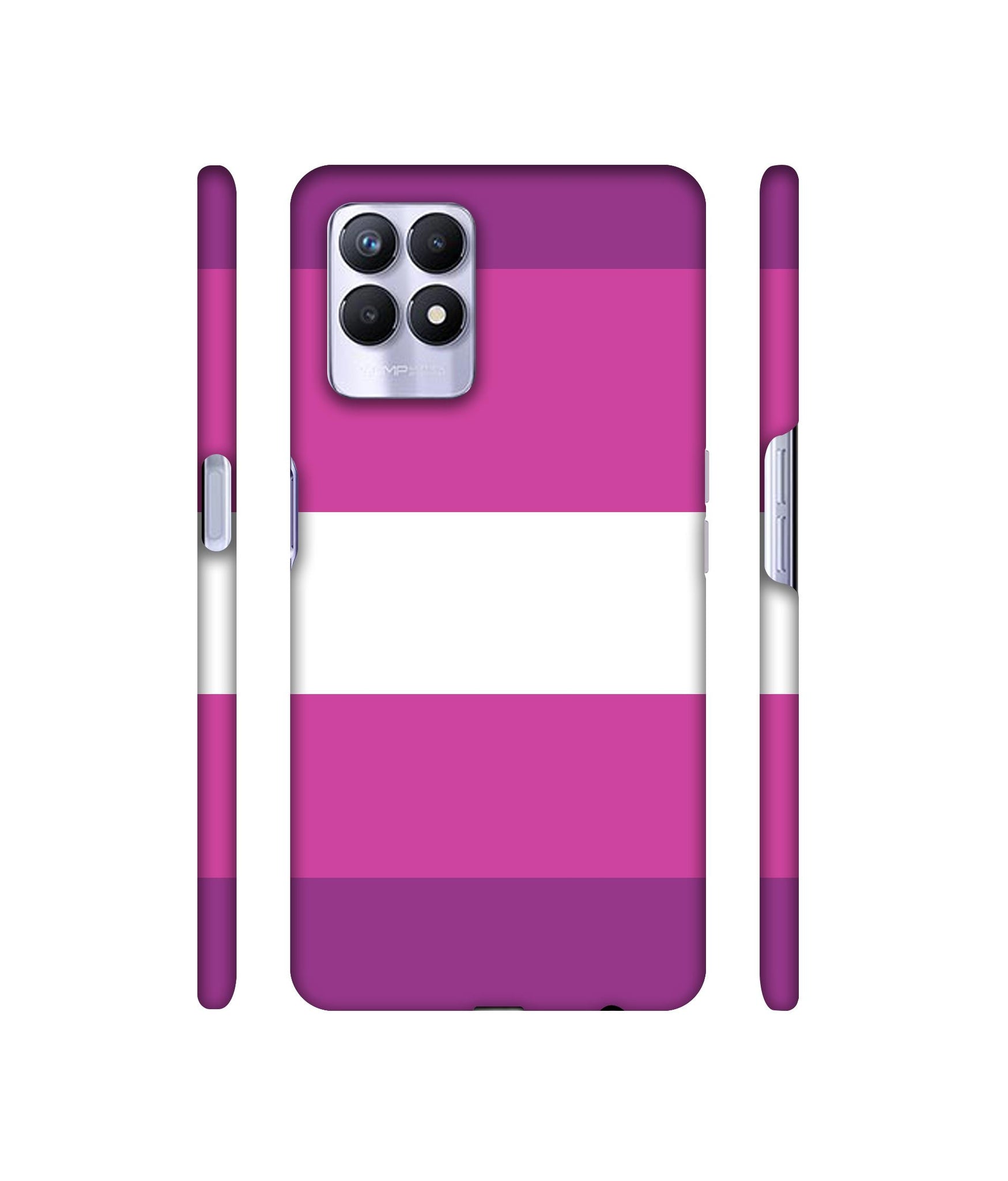 Purple Shade Straps Designer Hard Back Cover for Realme 8i