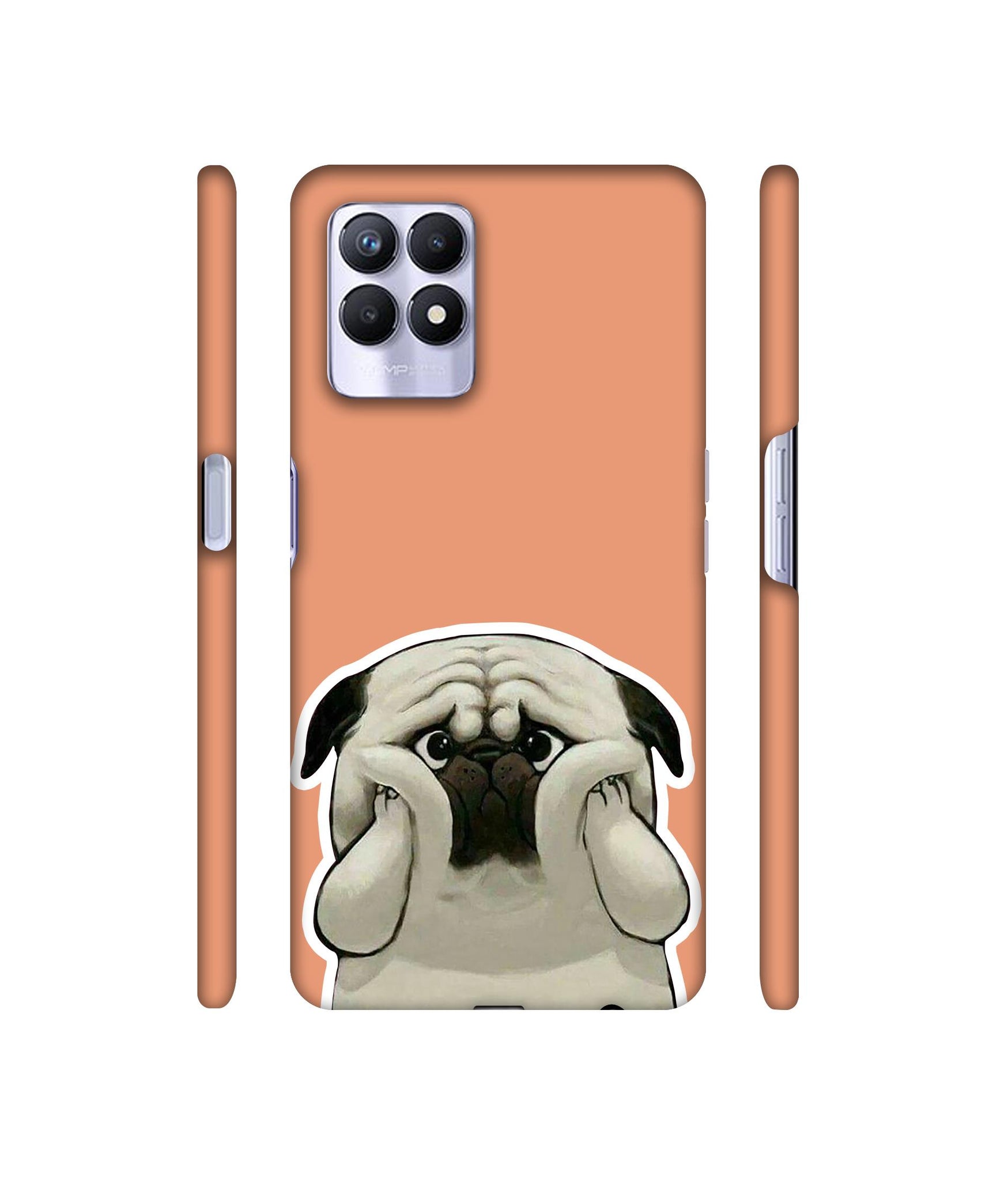 Pot Dog Pich Colour Designer Hard Back Cover for Realme 8i