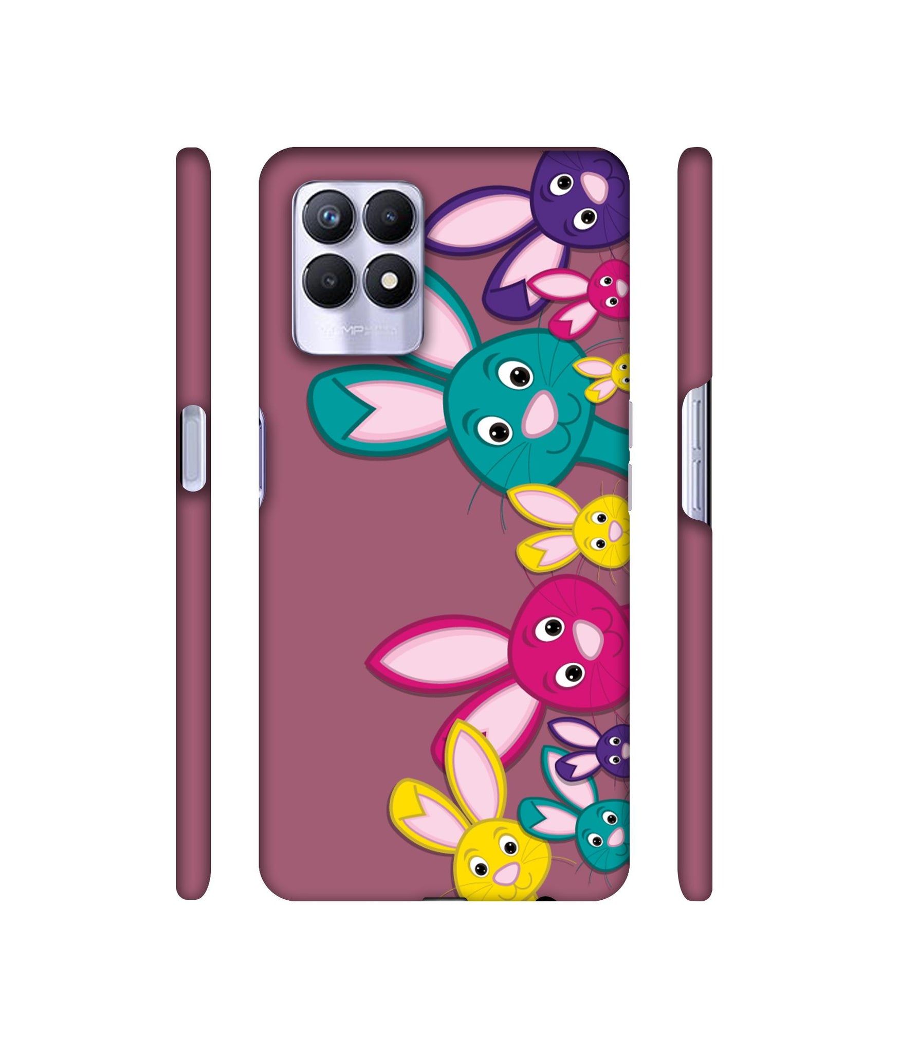 Rabbit Family1 Designer Hard Back Cover for Realme 8i