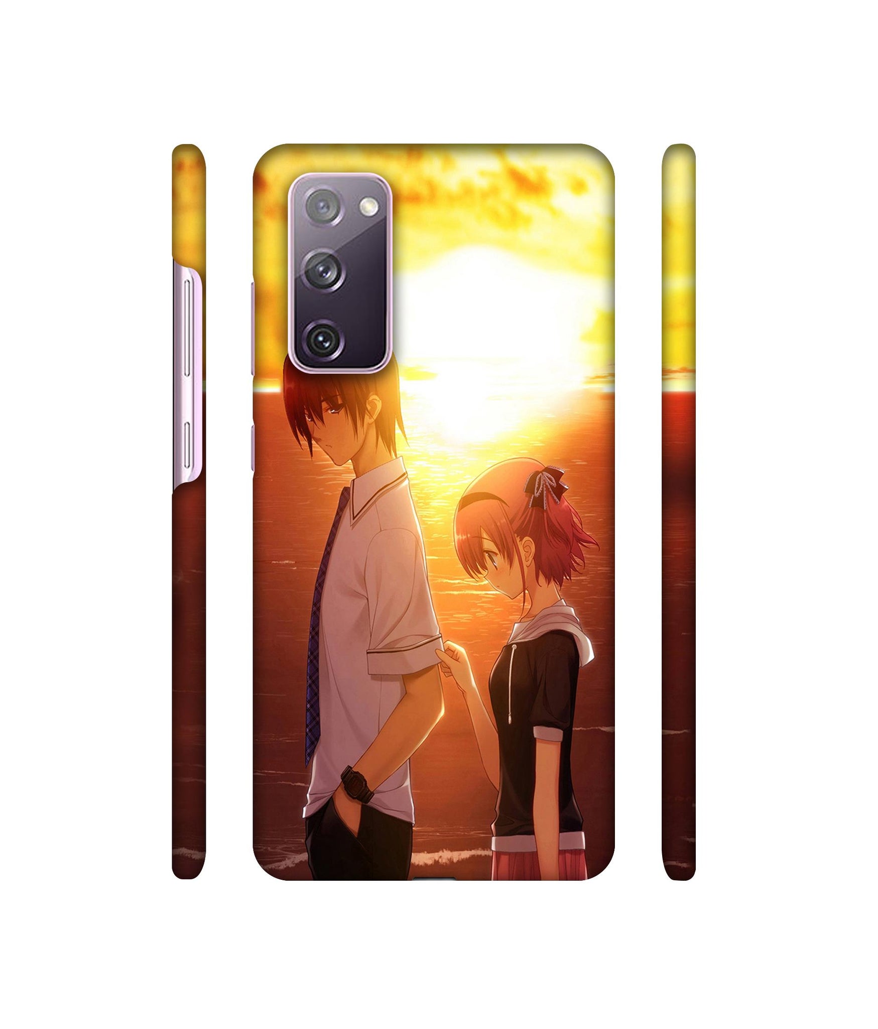 Girl Boy Sunset Sea Designer Hard Back Cover for Samsung Galaxy S20 FE 5G
