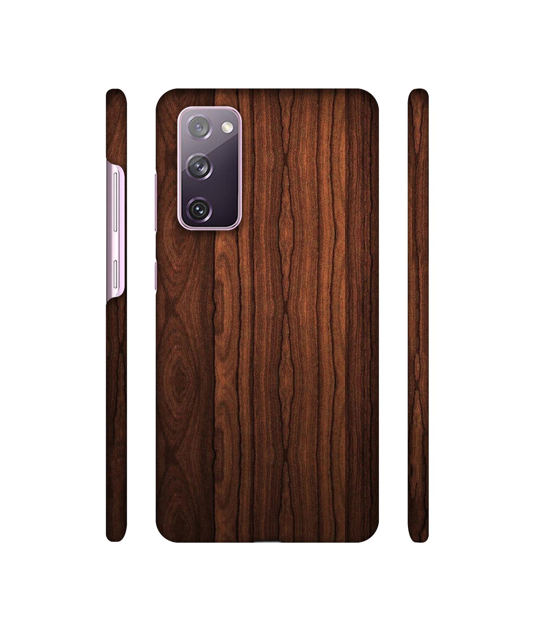 Brown Wooden Texture Designer Hard Back Cover for Samsung Galaxy S20 FE 5G