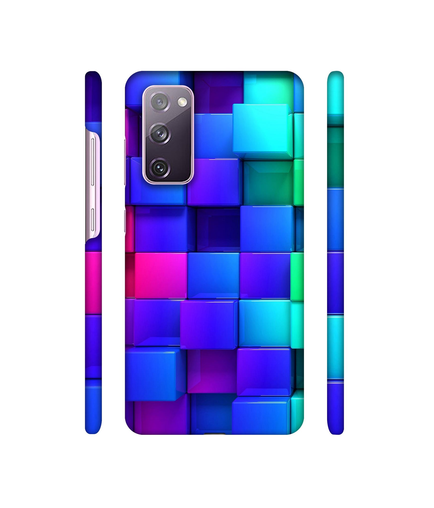 Blocks Rainbow 3D Graphics Designer Hard Back Cover for Samsung Galaxy S20 FE 5G