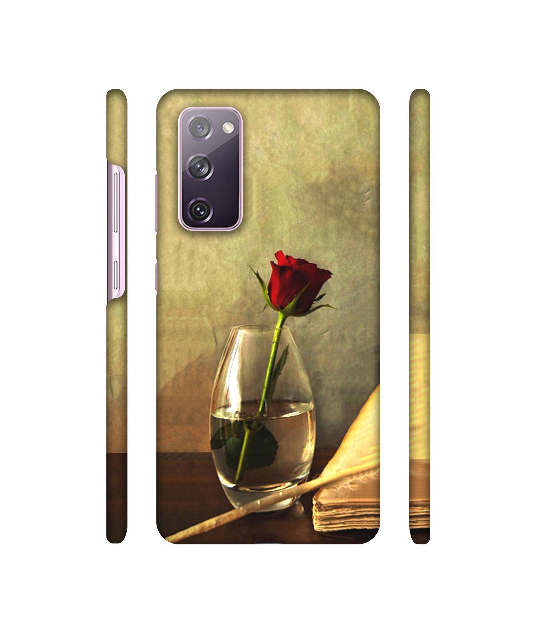 Red Rose in Glass Designer Hard Back Cover for Samsung Galaxy S20 FE 5G