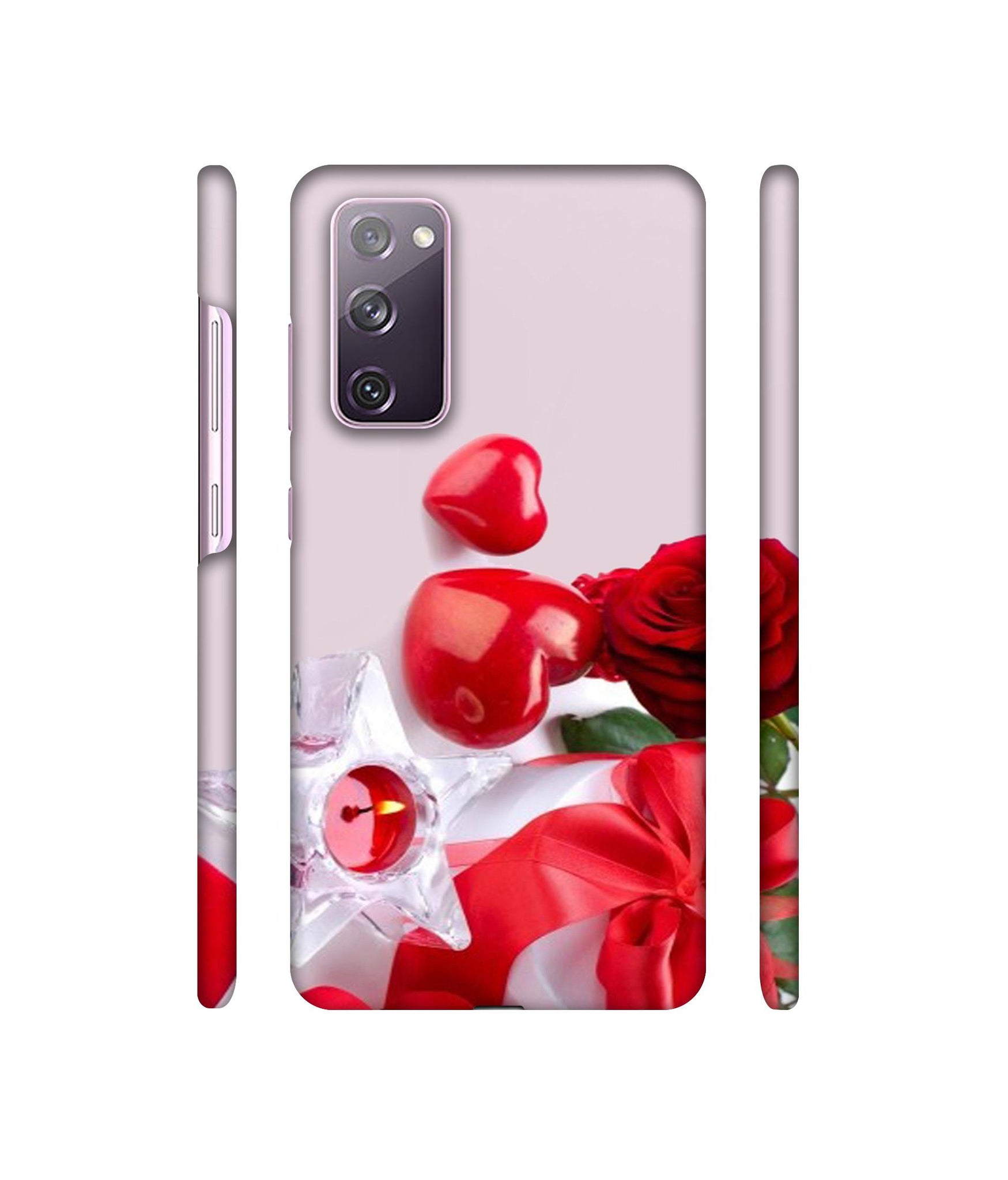 Red Rose Heart Valentines Couple Designer Hard Back Cover for Samsung Galaxy S20 FE 5G