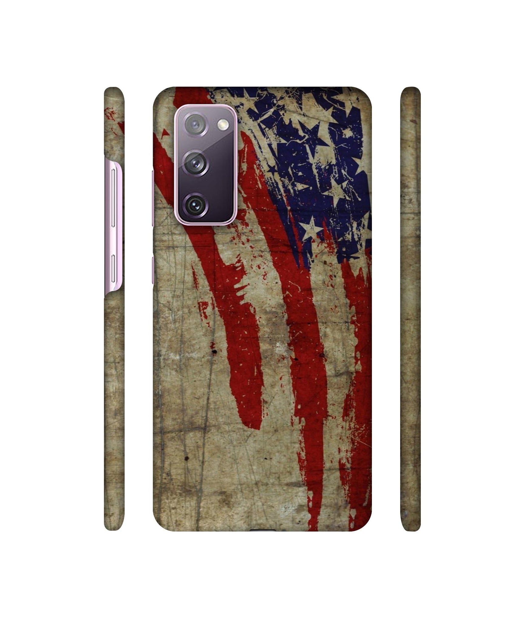 Vintage American Flag Designer Hard Back Cover for Samsung Galaxy S20 FE 5G