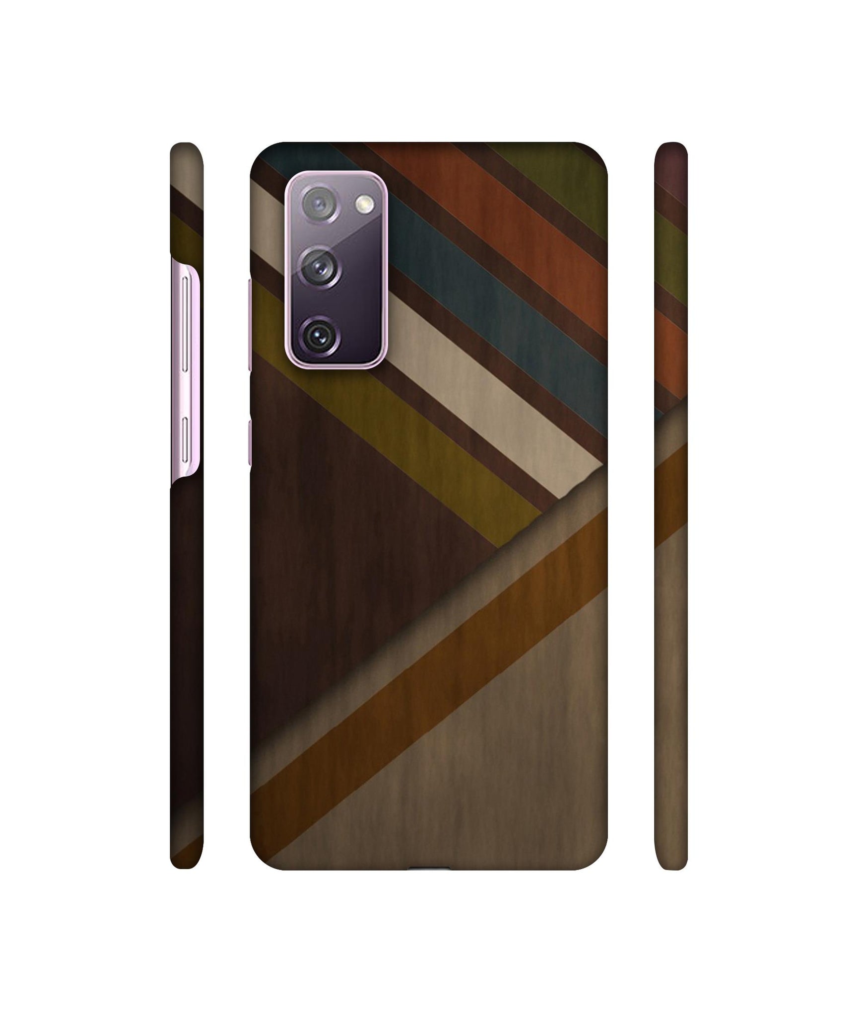 Colorful Wooden Pattern Designer Hard Back Cover for Samsung Galaxy S20 FE 5G
