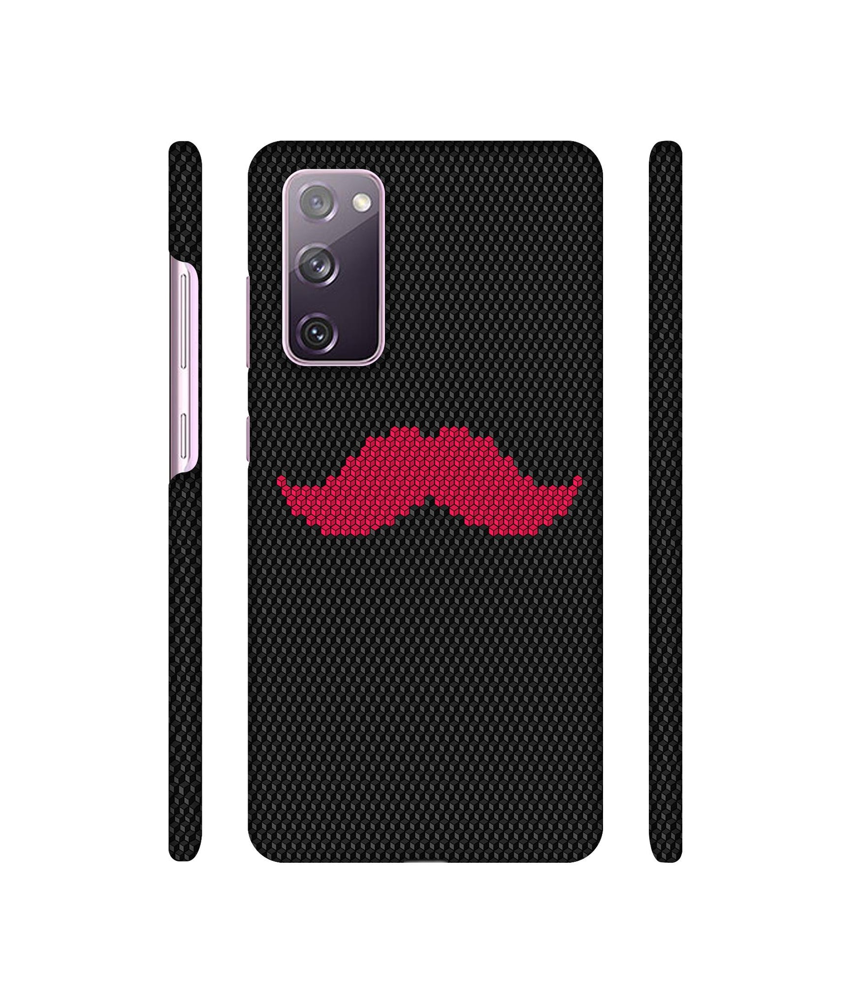 Pink Mustache Pattern Designer Hard Back Cover for Samsung Galaxy S20 FE 5G
