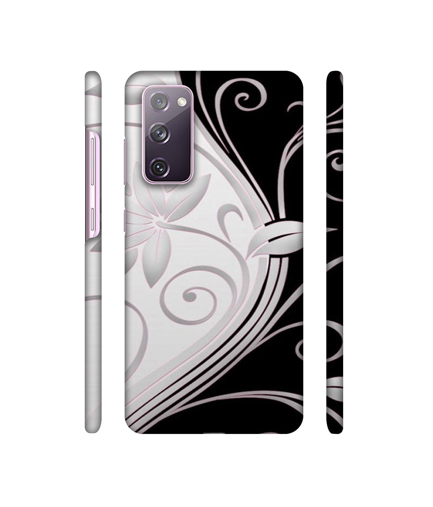 Black And White Flower Designer Hard Back Cover for Samsung Galaxy S20 FE 5G