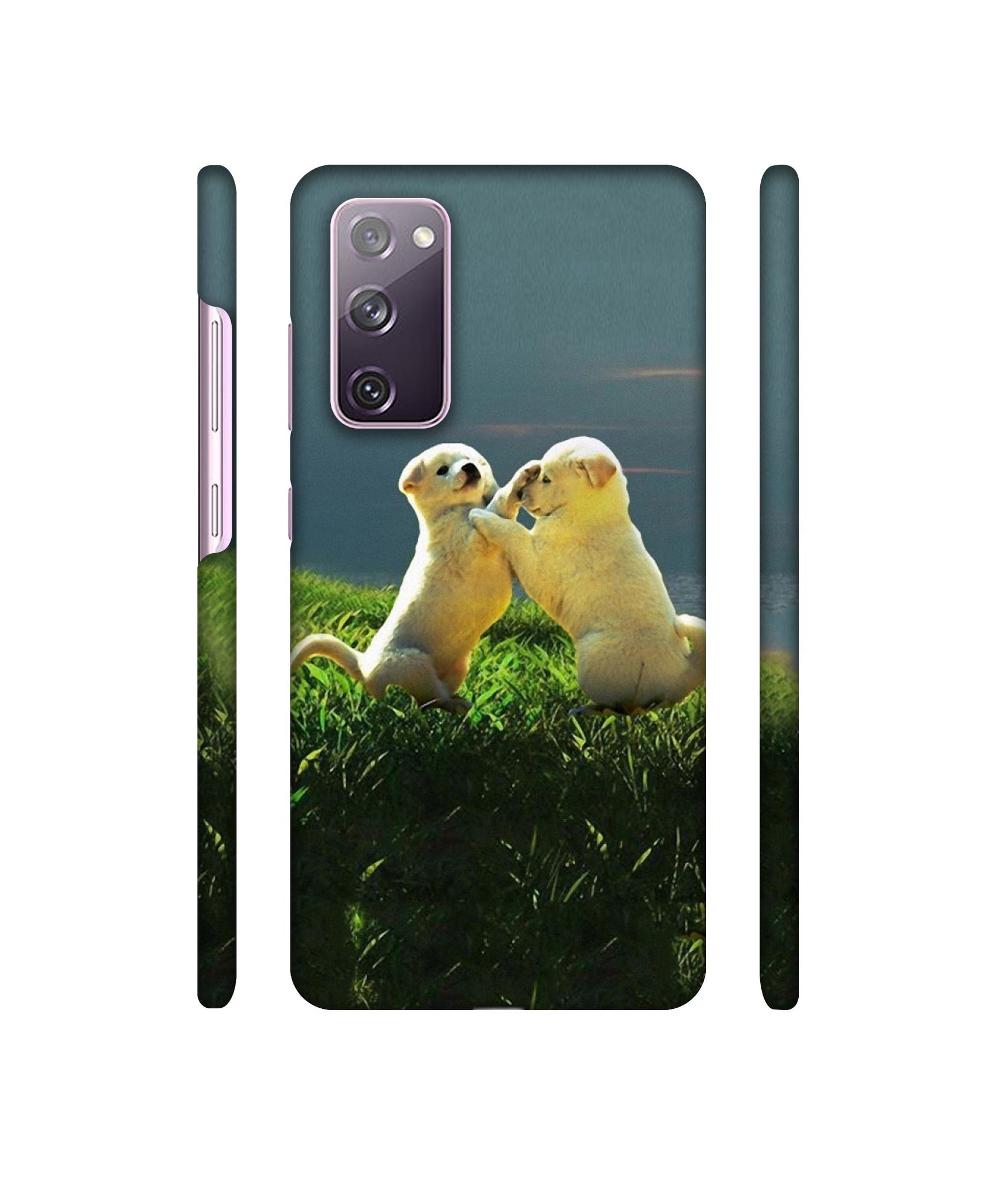 Puppy Couple Sunset Designer Hard Back Cover for Samsung Galaxy S20 FE 5G