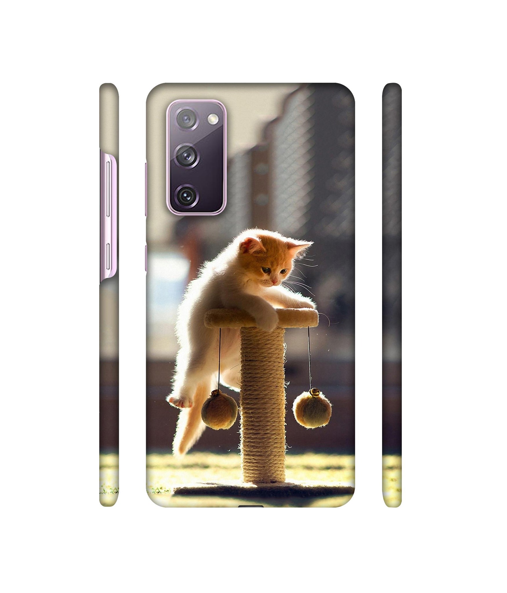 Cat Climbing Designer Hard Back Cover for Samsung Galaxy S20 FE 5G