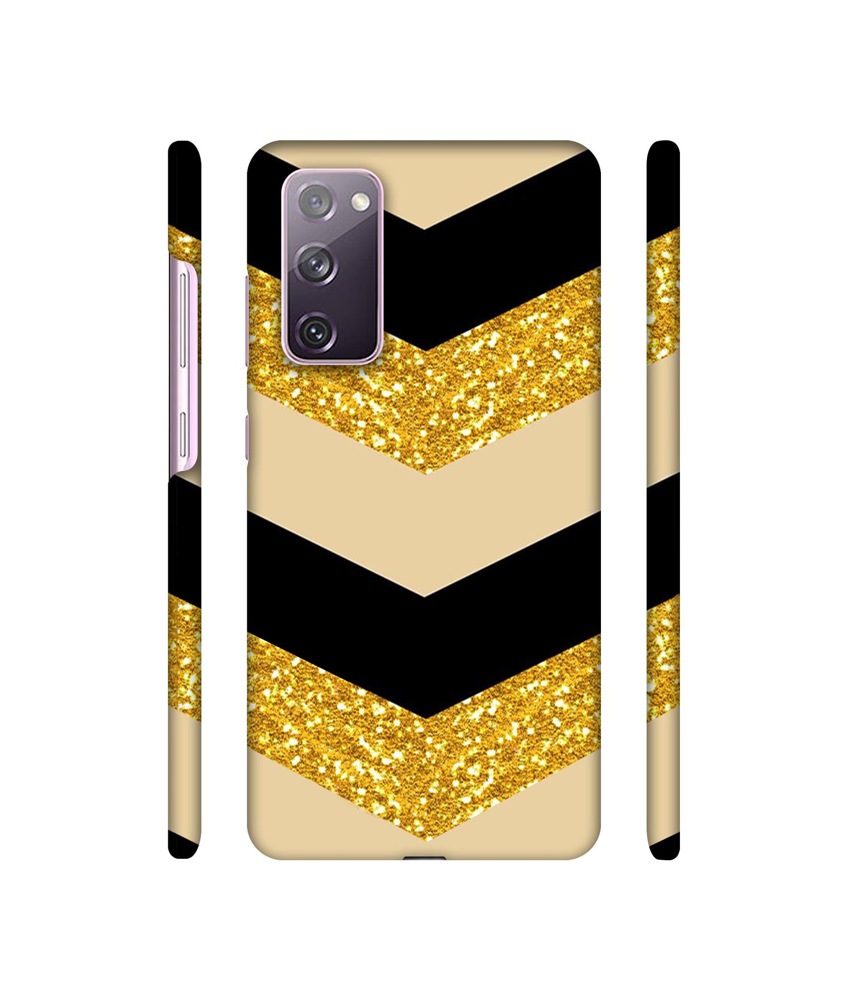 Black & Gold Designer Hard Back Cover for Samsung Galaxy S20 FE 5G