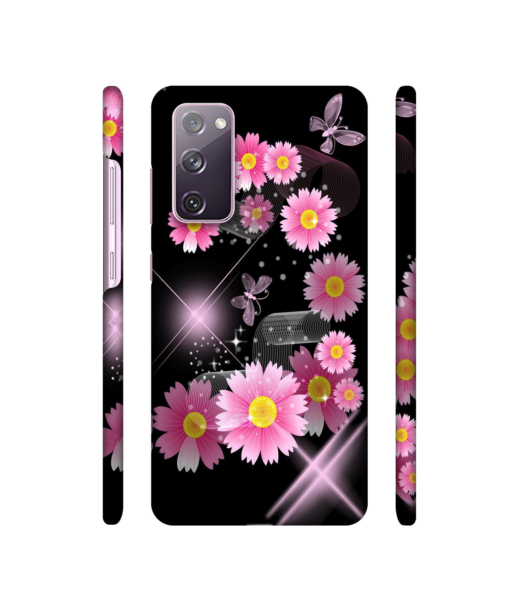 Pink Flower Designer Hard Back Cover for Samsung Galaxy S20 FE 5G