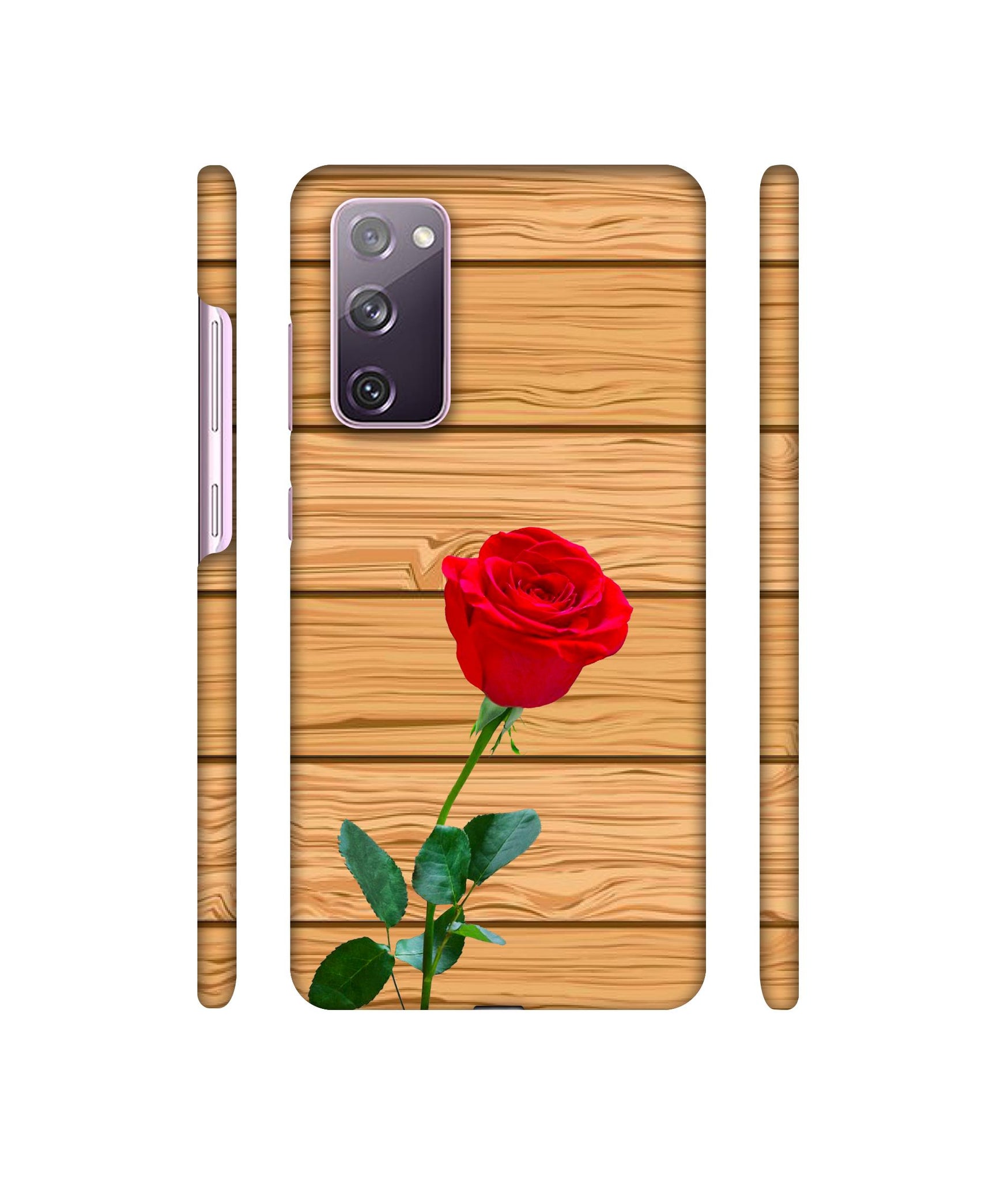Rose With Wooden Texture Designer Hard Back Cover for Samsung Galaxy S20 FE 5G