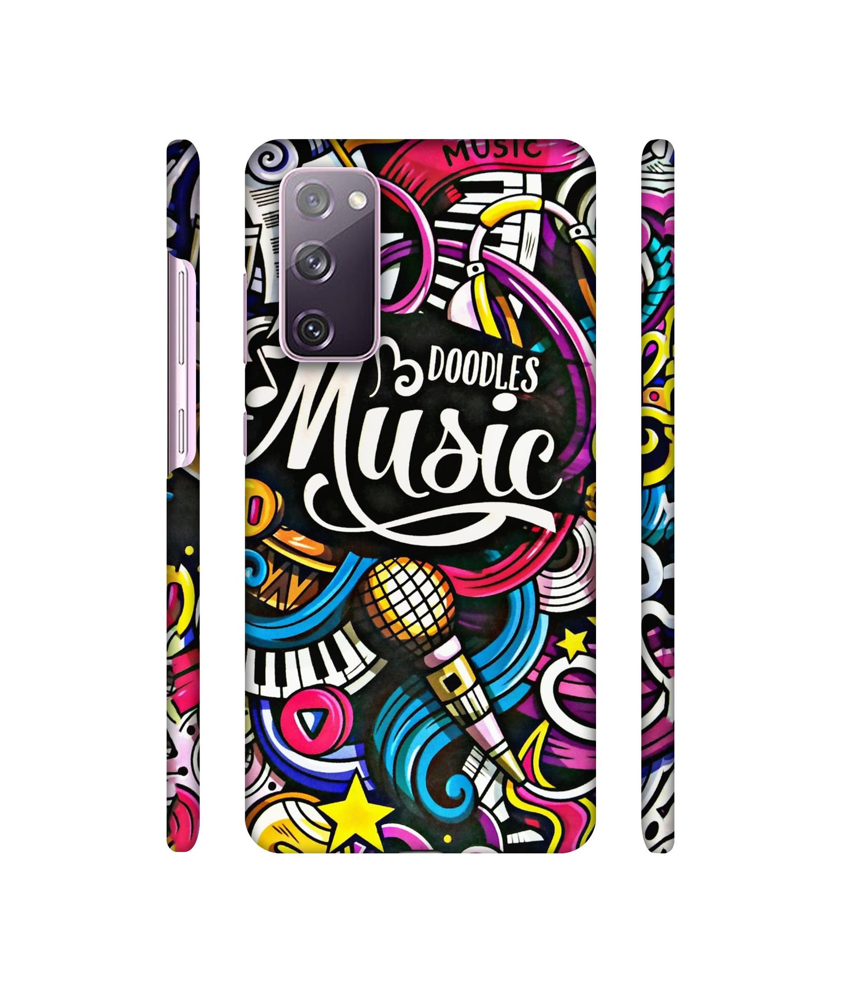 Doodles Music Designer Hard Back Cover for Samsung Galaxy S20 FE 5G