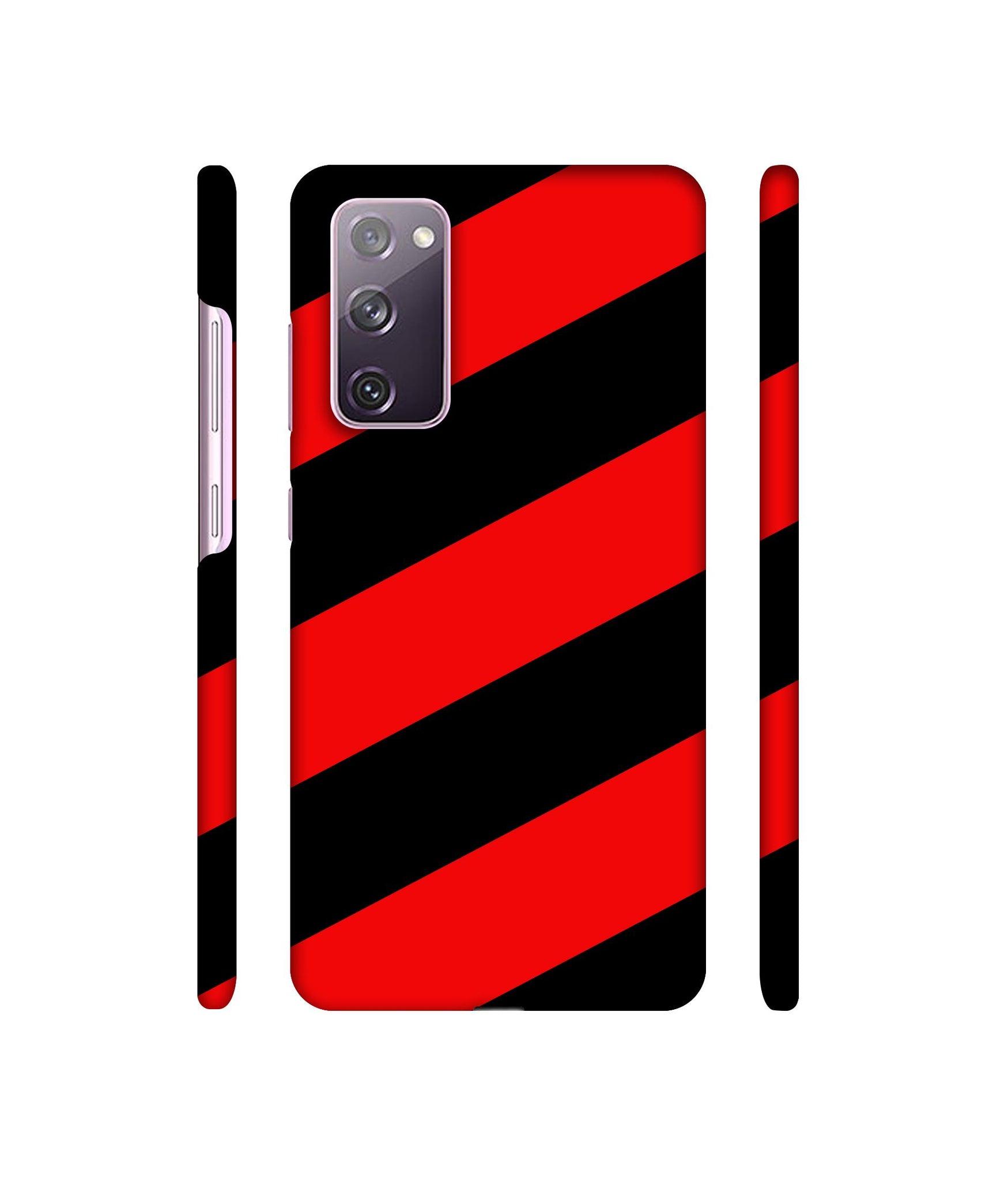 Red and Black Line Designer Hard Back Cover for Samsung Galaxy S20 FE 5G