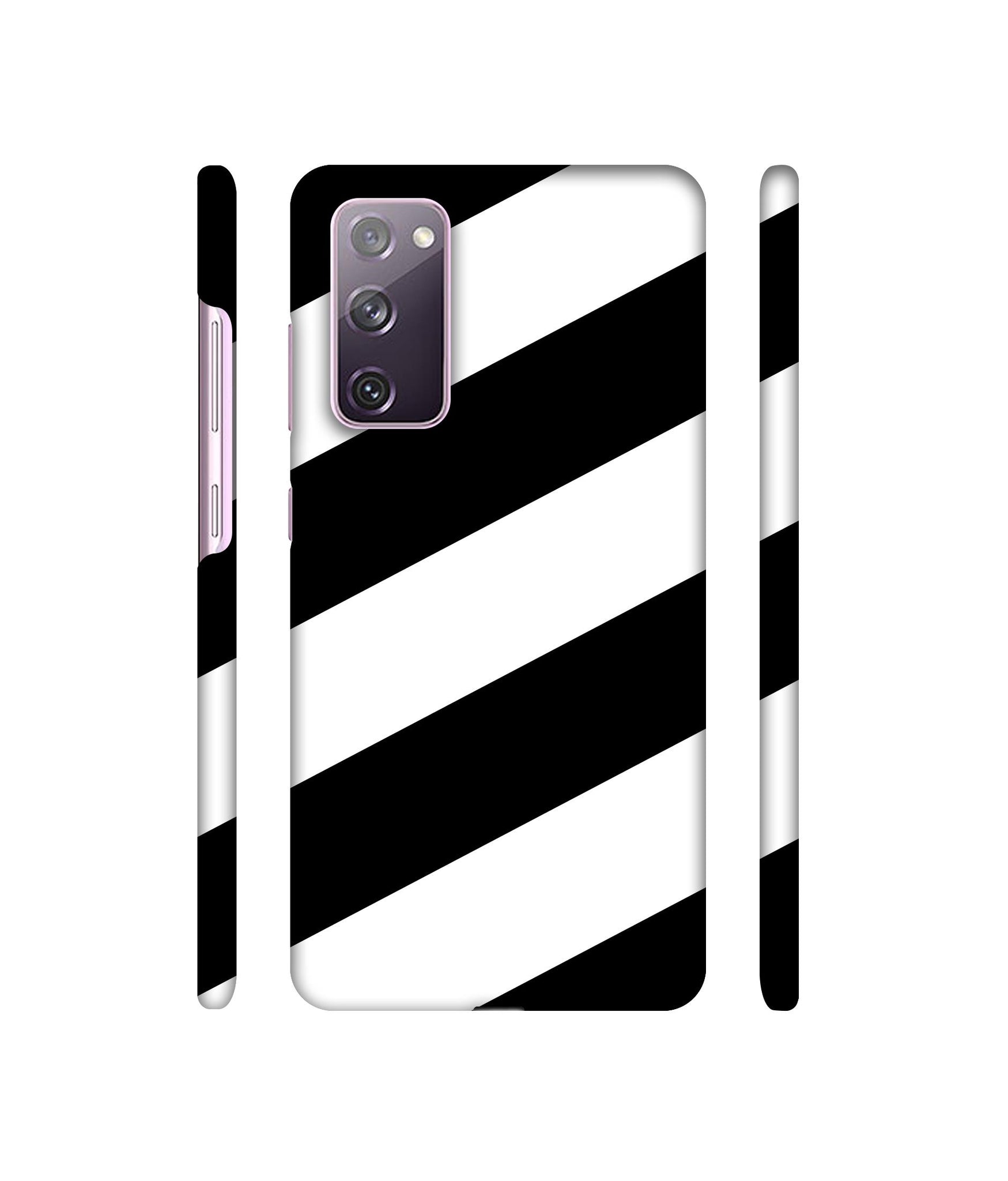 Black & White Line Designer Hard Back Cover for Samsung Galaxy S20 FE 5G