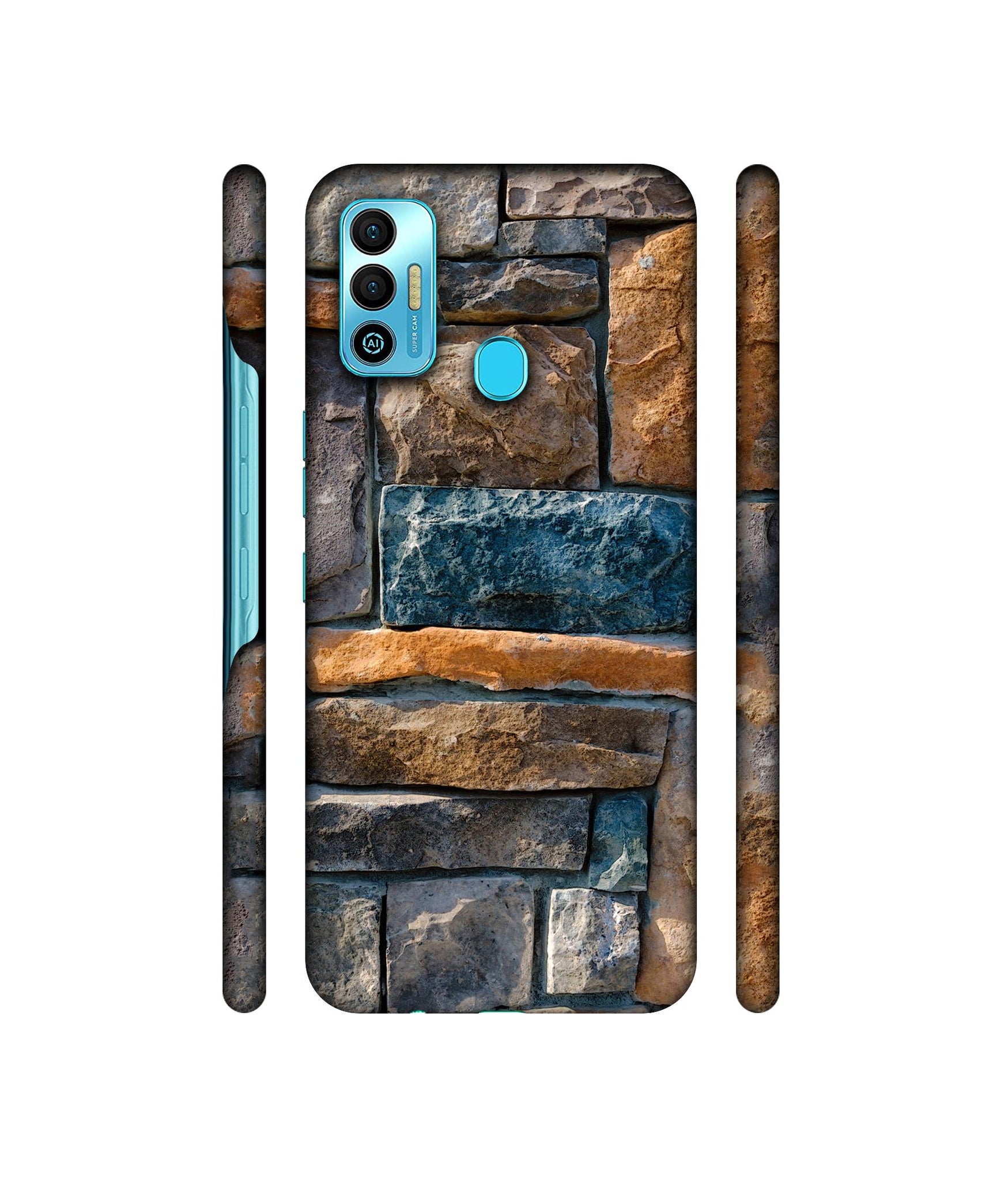 Decorative Stone Cladding Designer Hard Back Cover for Tecno Spark 7T