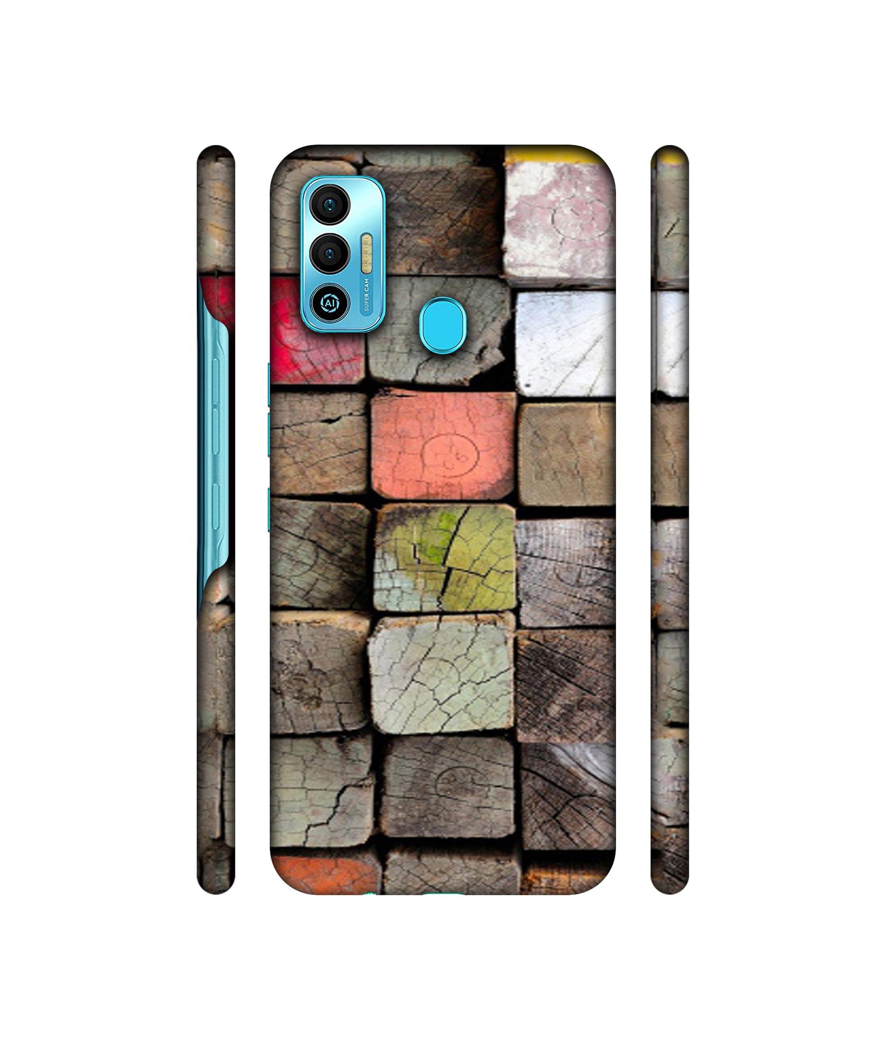 Wood Lumber Paint Designer Hard Back Cover for Tecno Spark 7T