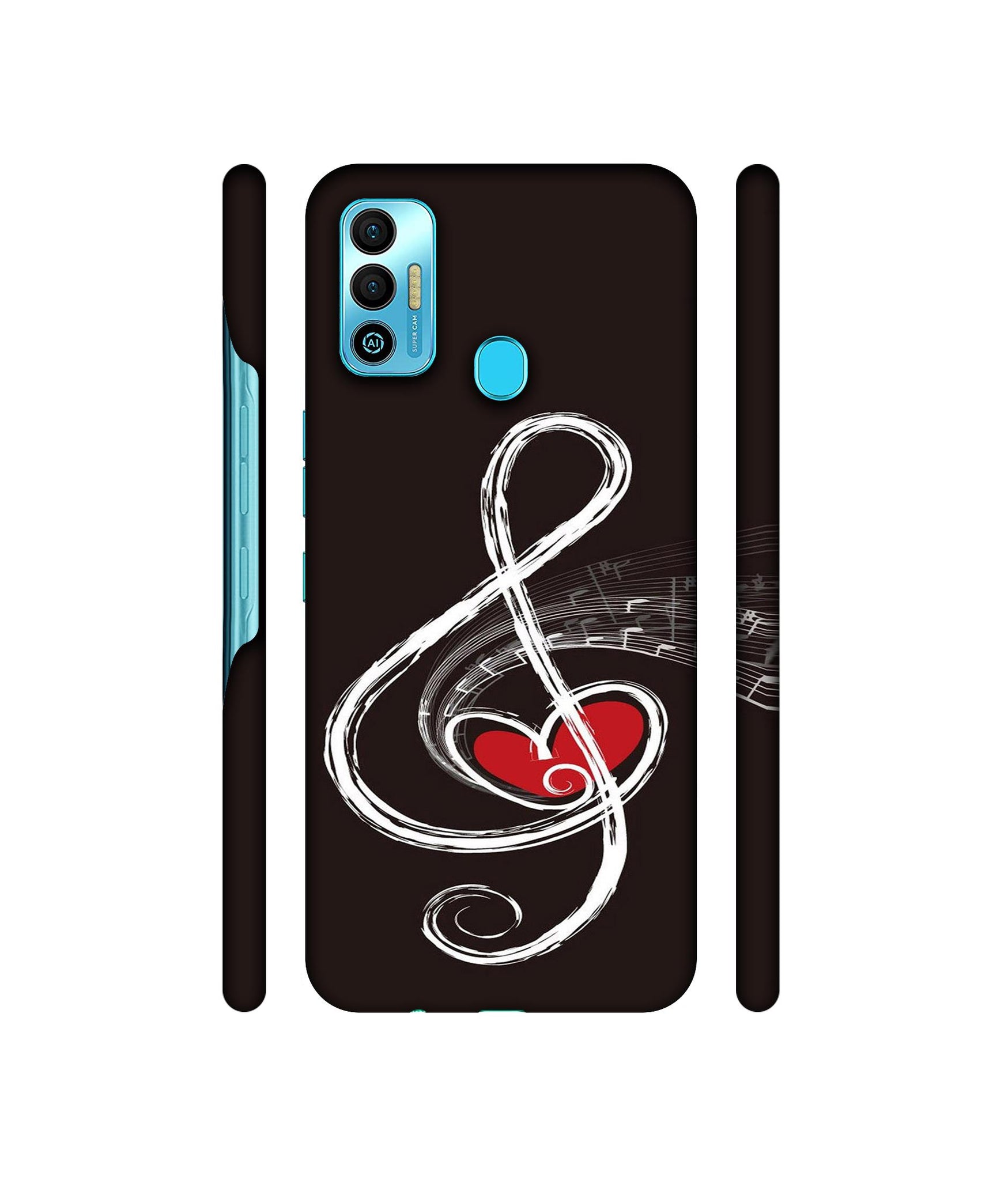 Love Note Music Designer Hard Back Cover for Tecno Spark 7T