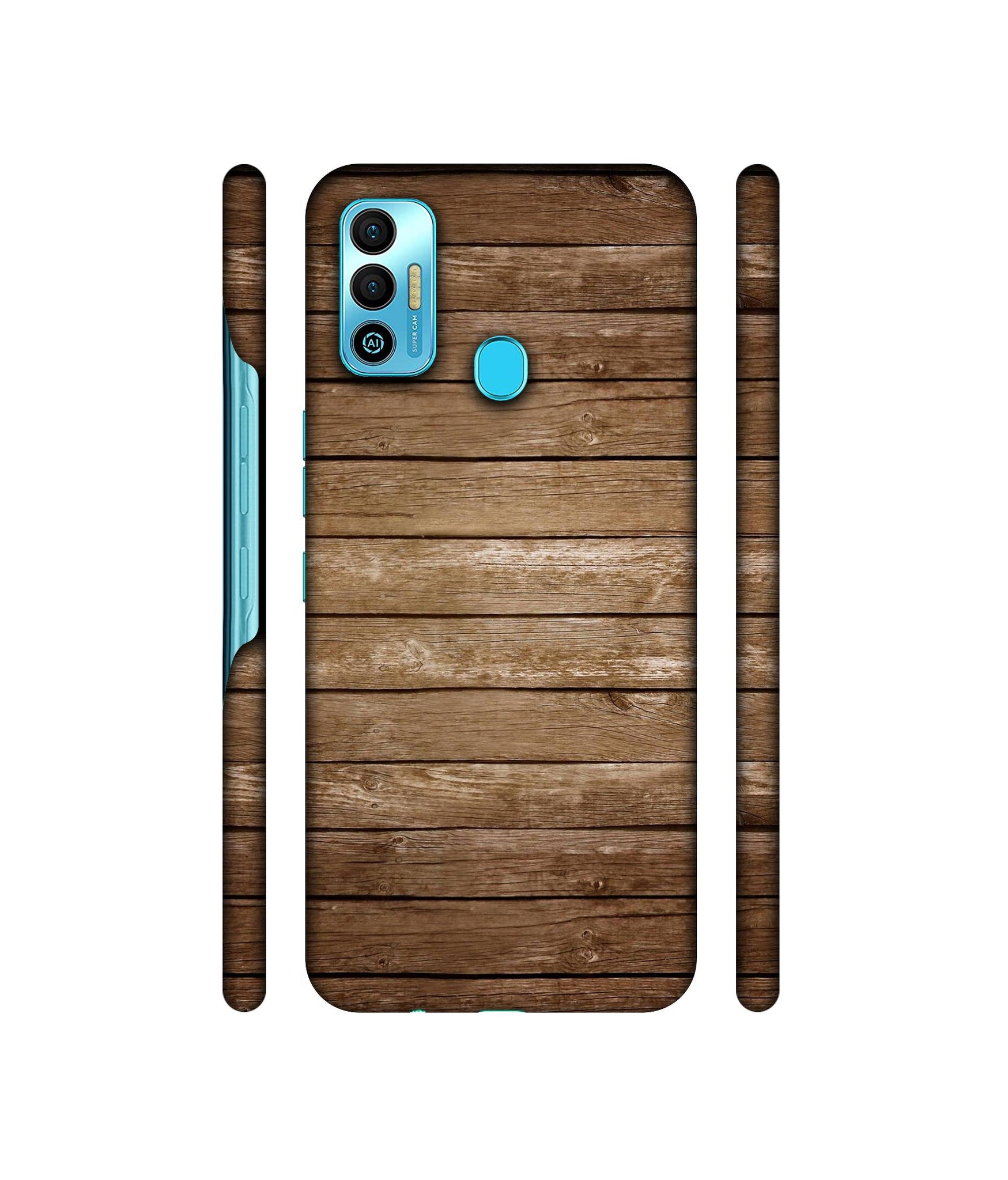 Wood Designer Hard Back Cover for Tecno Spark 7T