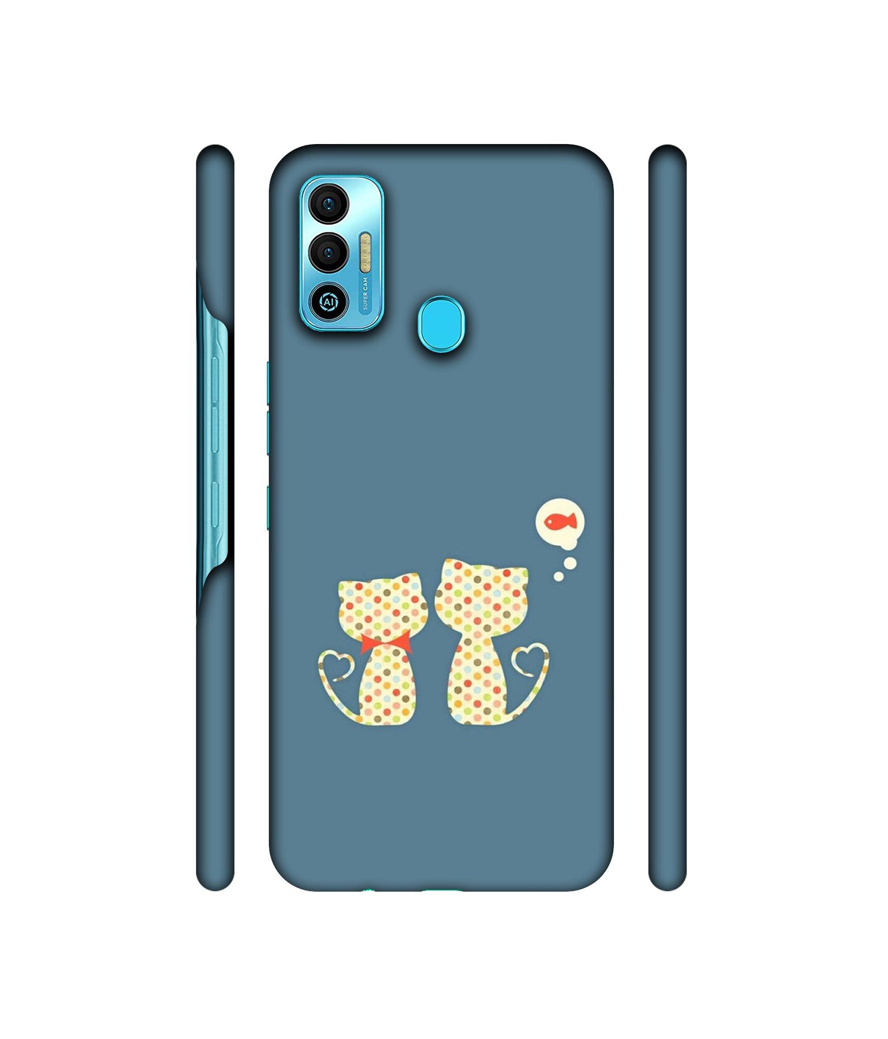 Fish On Mind Print Designer Hard Back Cover for Tecno Spark 7T