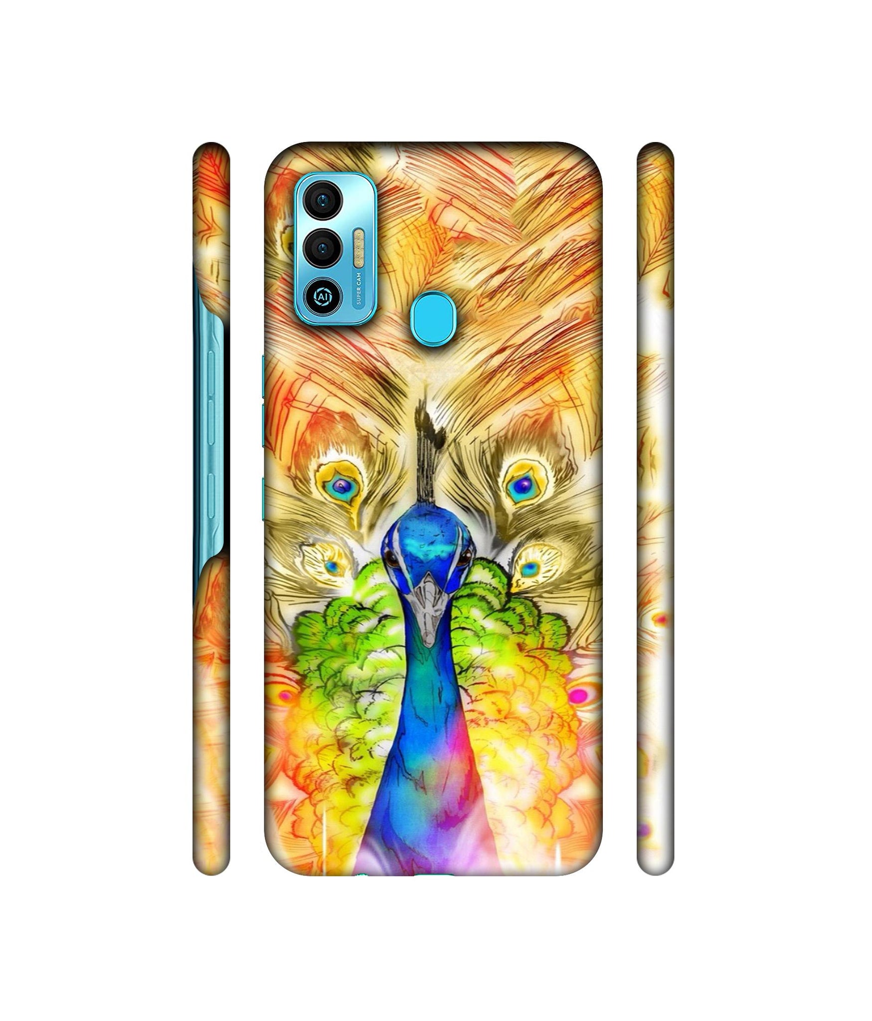 Colorful Joy Pattern Designer Hard Back Cover for Tecno Spark 7T