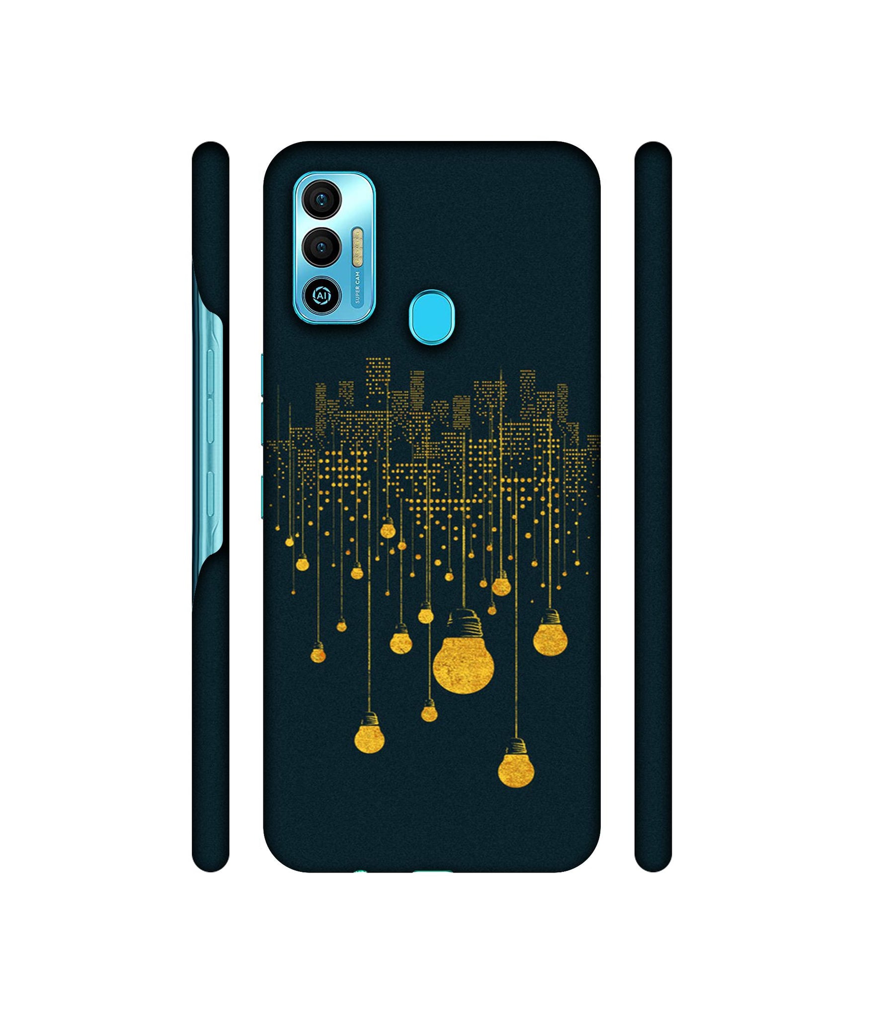 City Light Pattern Designer Hard Back Cover for Tecno Spark 7T