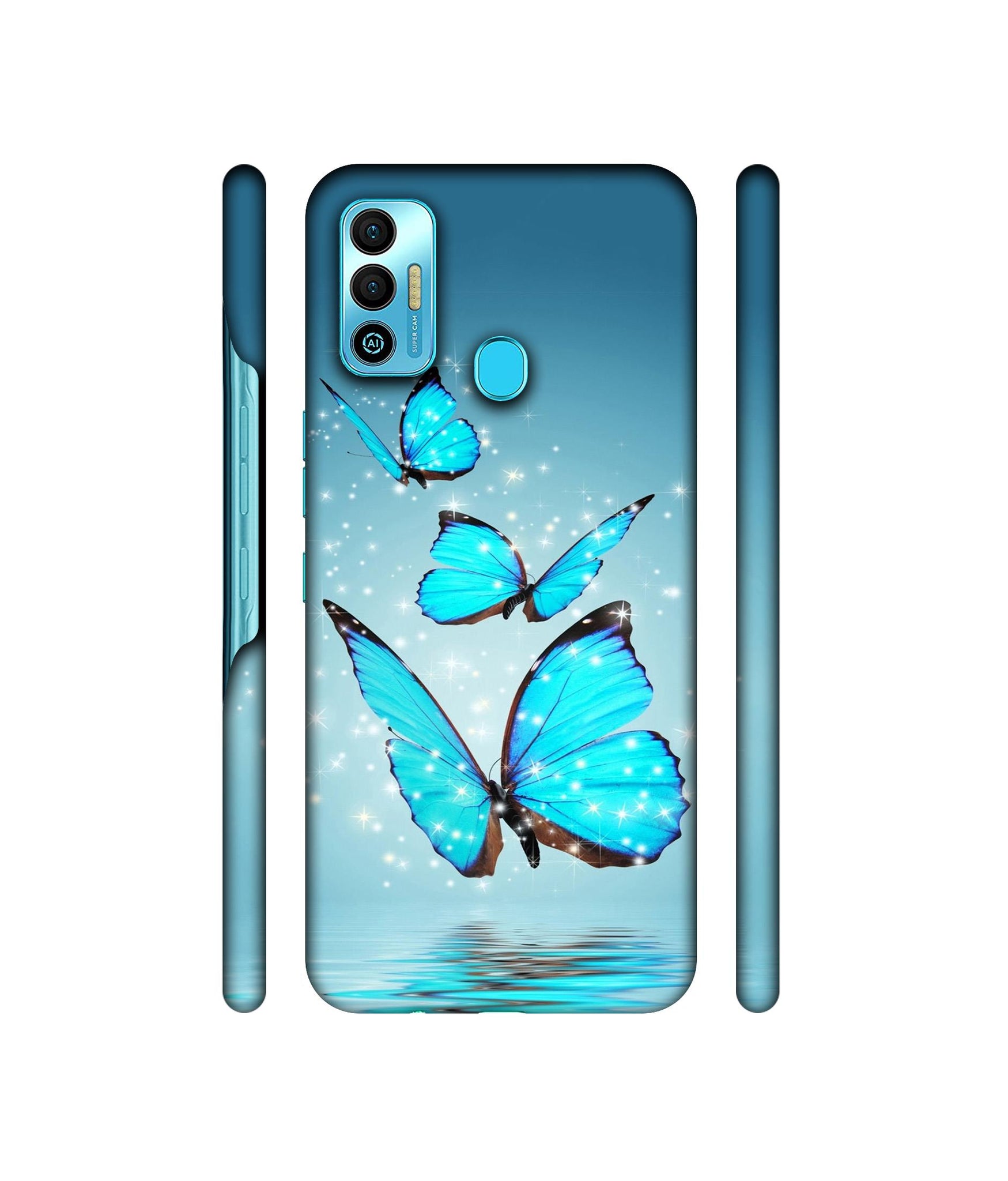 Flying Butterflies Designer Hard Back Cover for Tecno Spark 7T