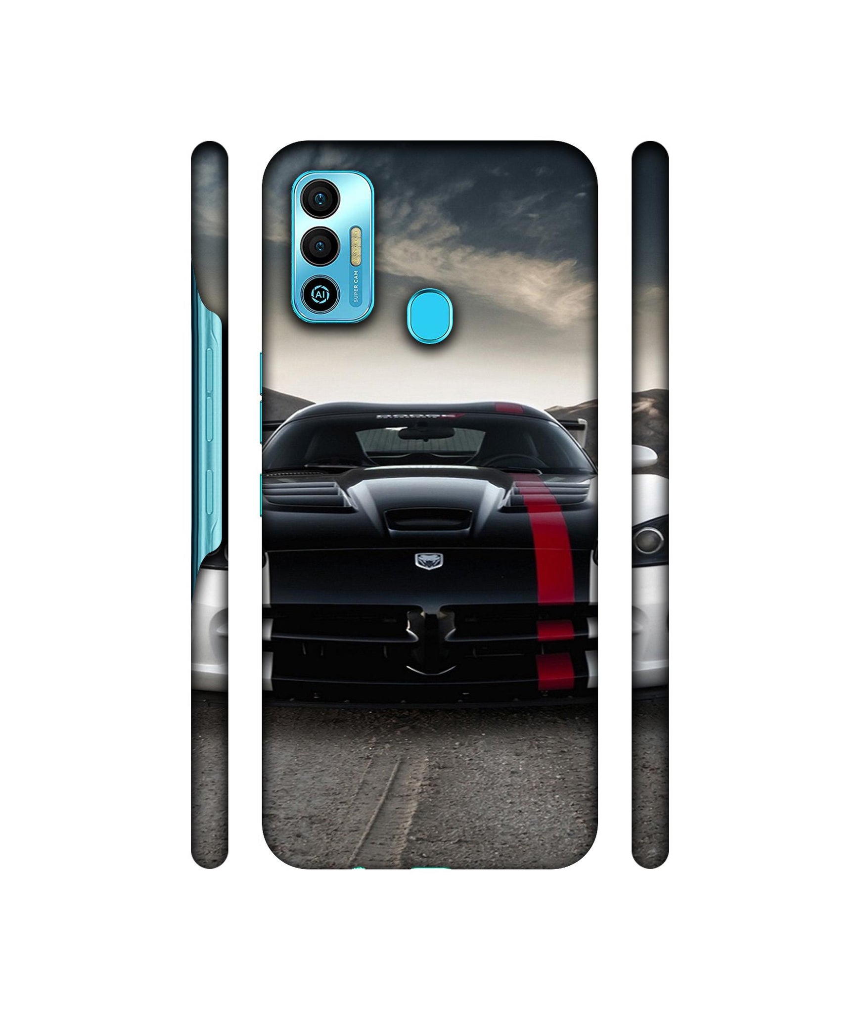 Sports Car Pattern Designer Hard Back Cover for Tecno Spark 7T