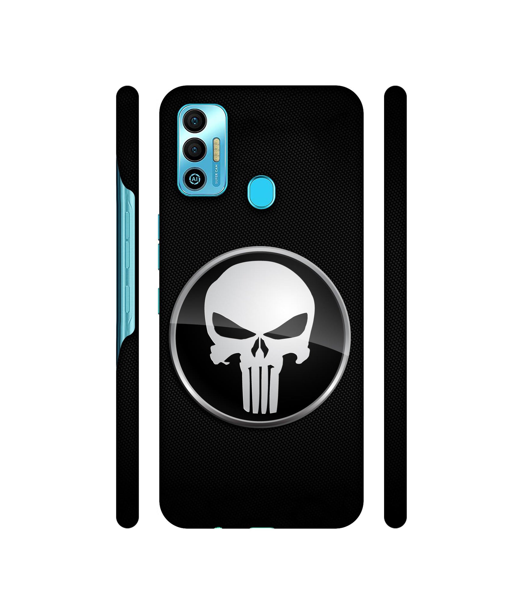 Skull Pattern Designer Hard Back Cover for Tecno Spark 7T