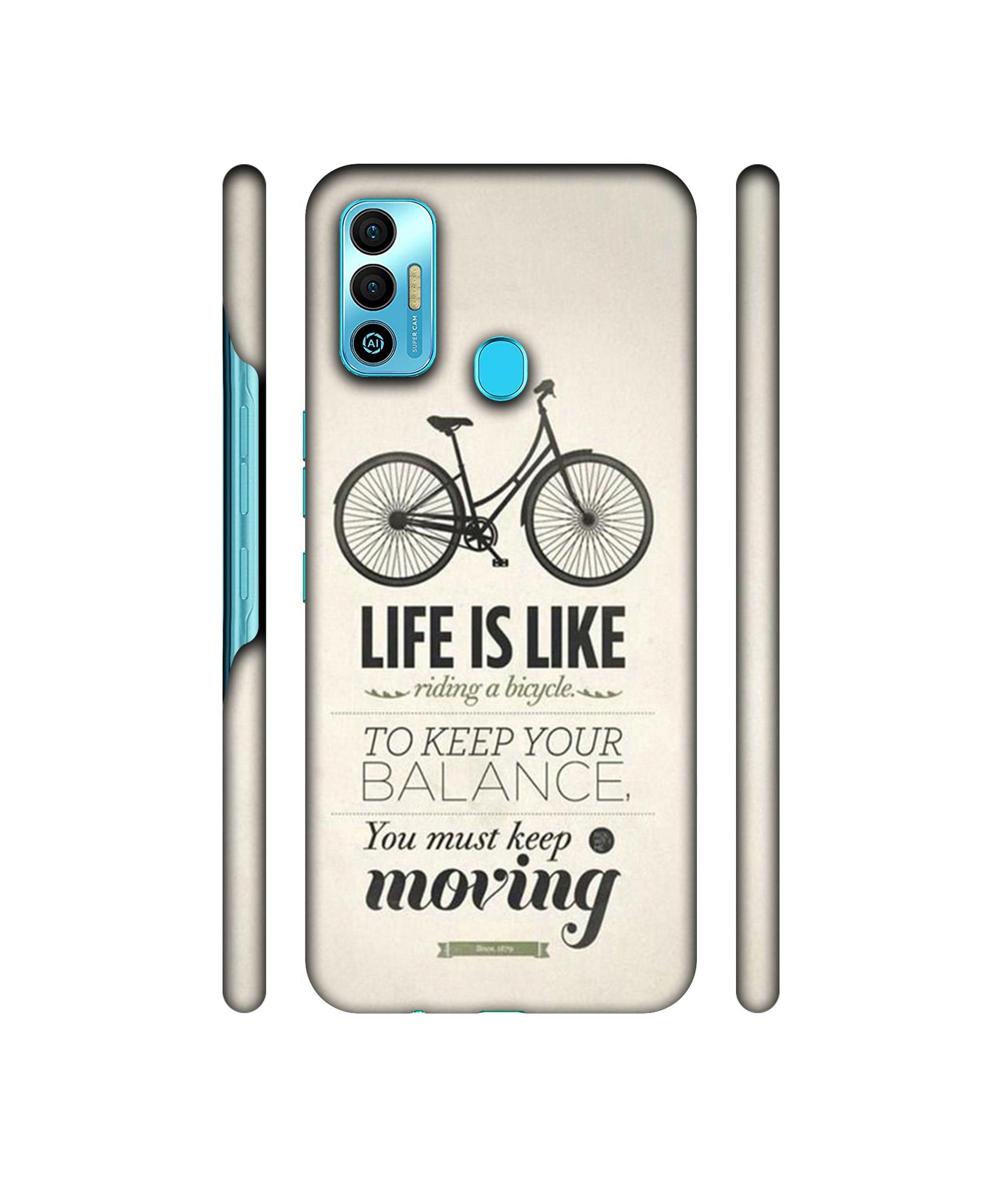 Life is Like Moving Designer Hard Back Cover for Tecno Spark 7T