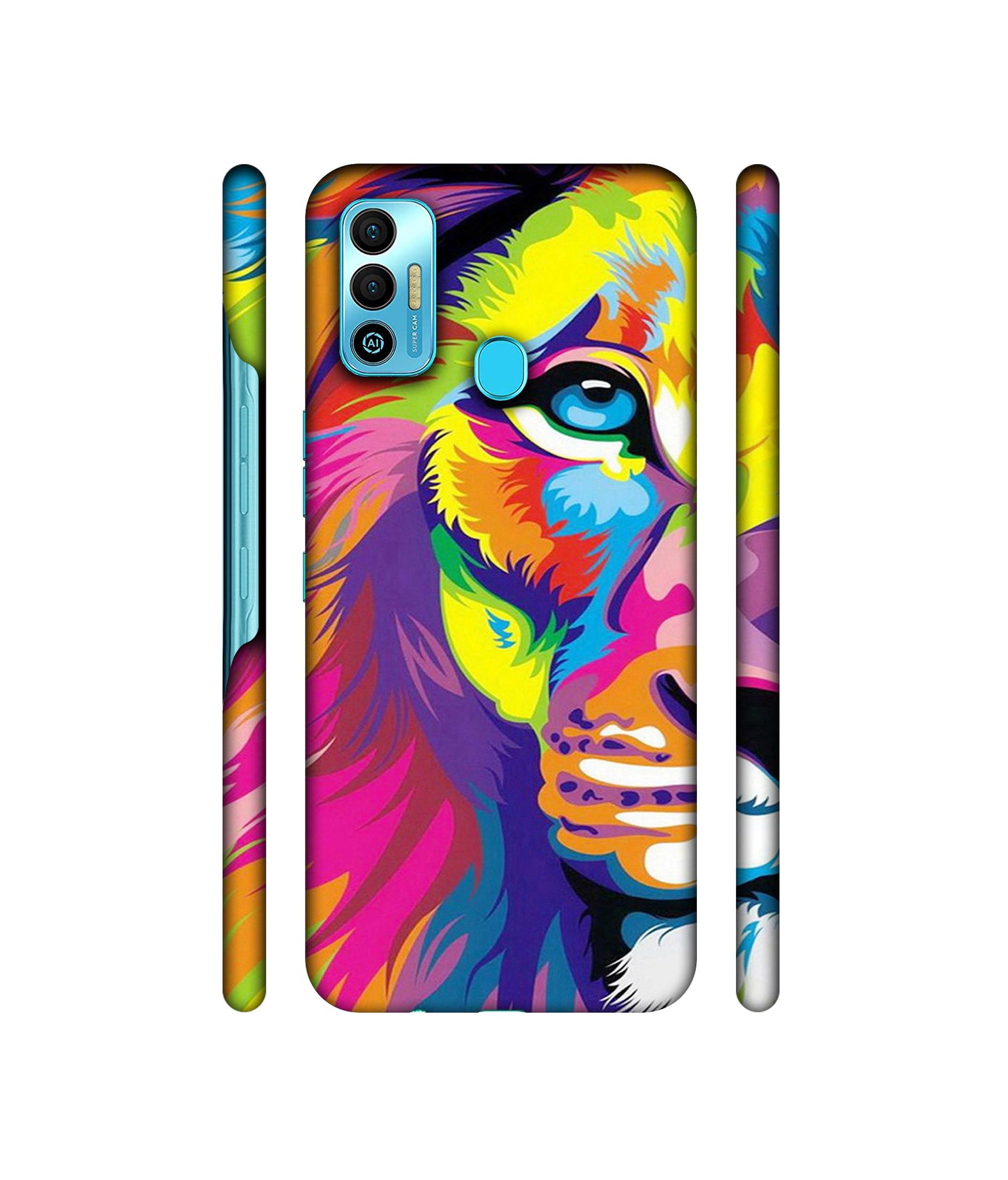 Lion Designer Hard Back Cover for Tecno Spark 7T
