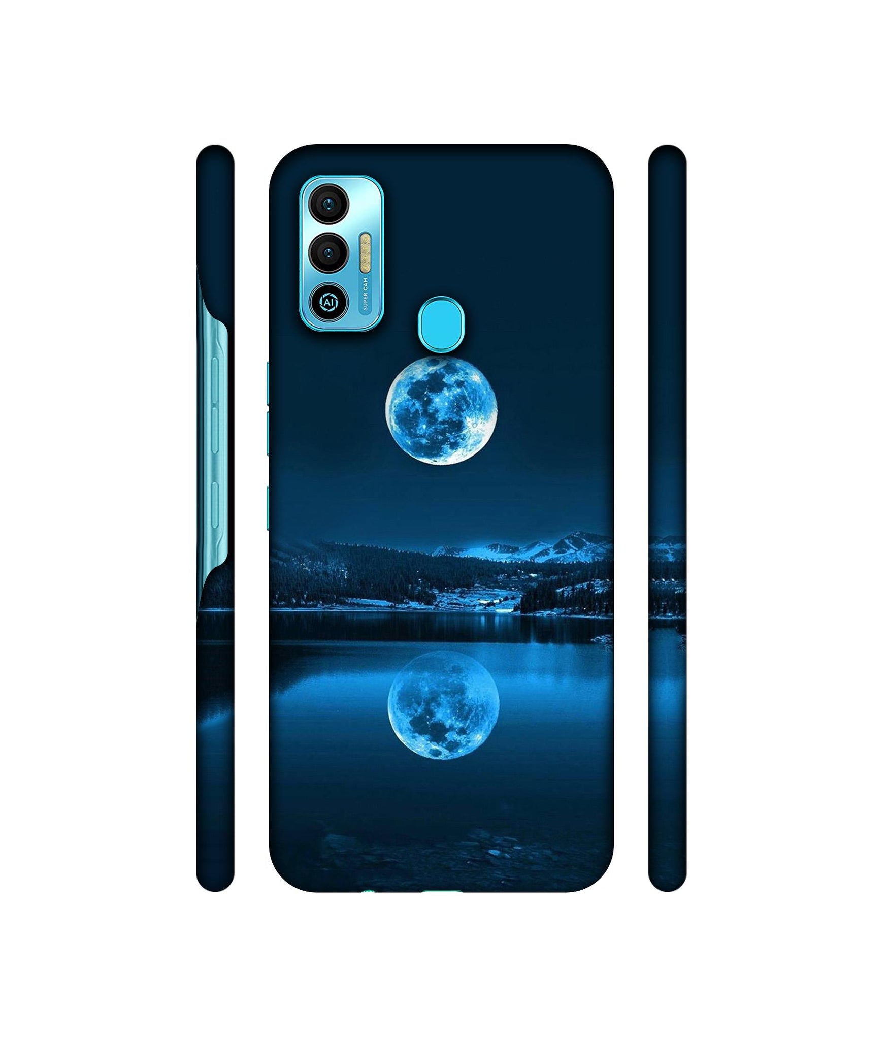 Moon Pattern Print Designer Hard Back Cover for Tecno Spark 7T