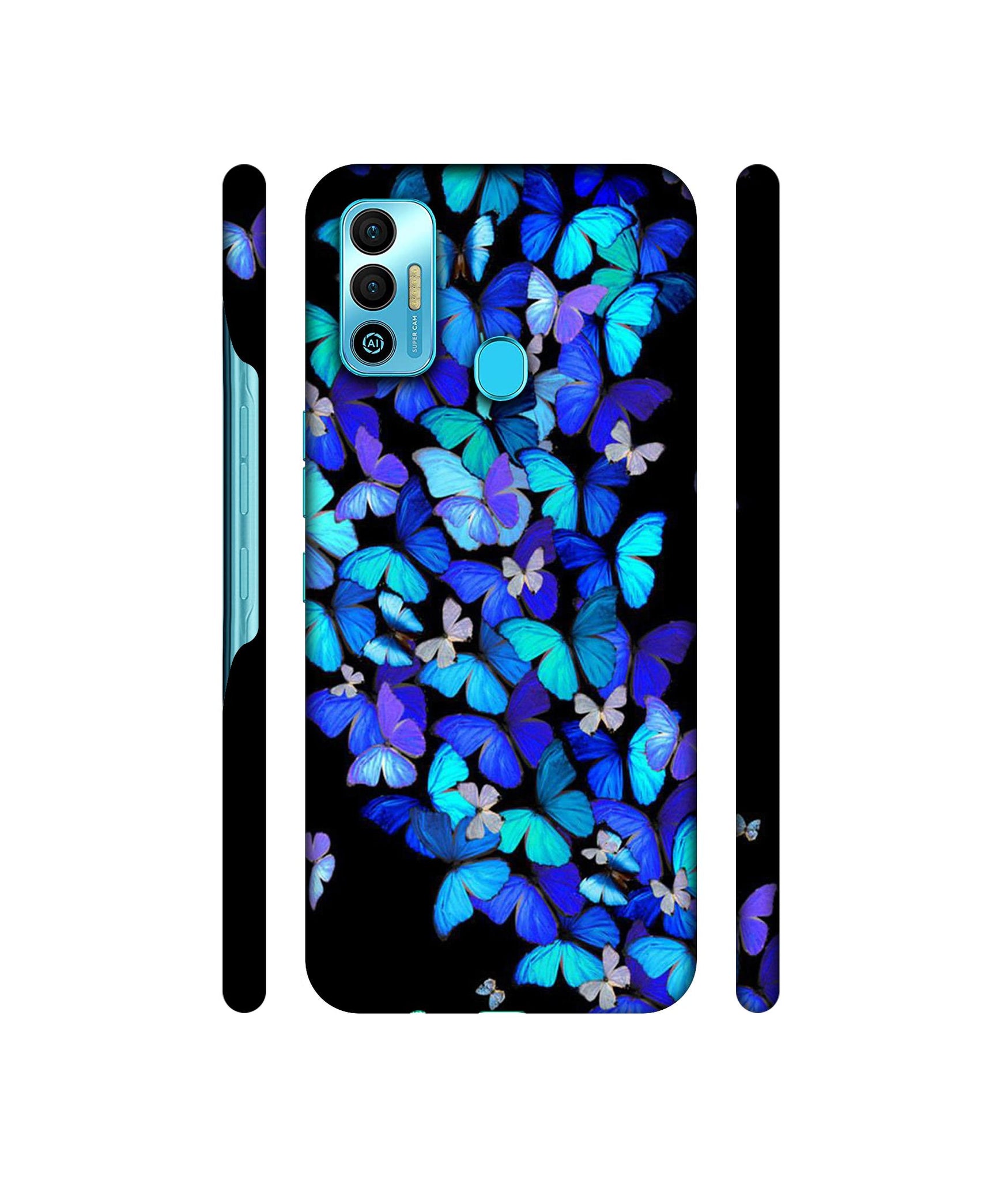 Butterfly Pattern Designer Hard Back Cover for Tecno Spark 7T