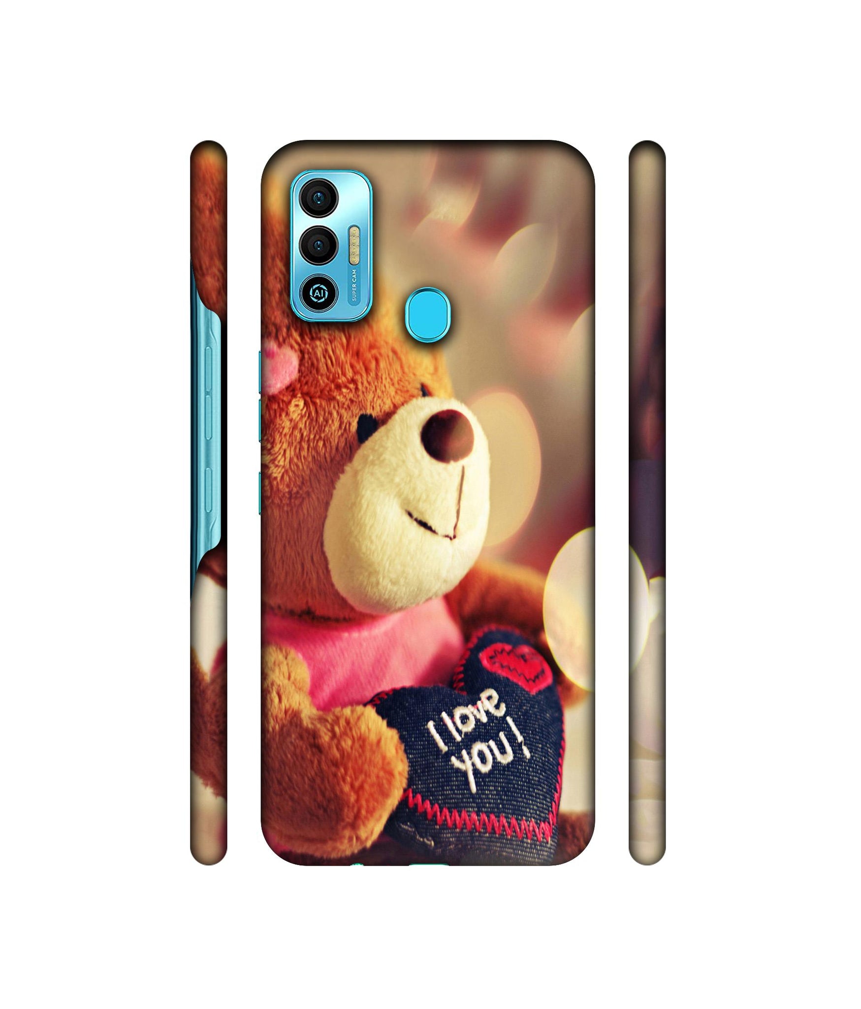 Teddy Bear Designer Hard Back Cover for Tecno Spark 7T