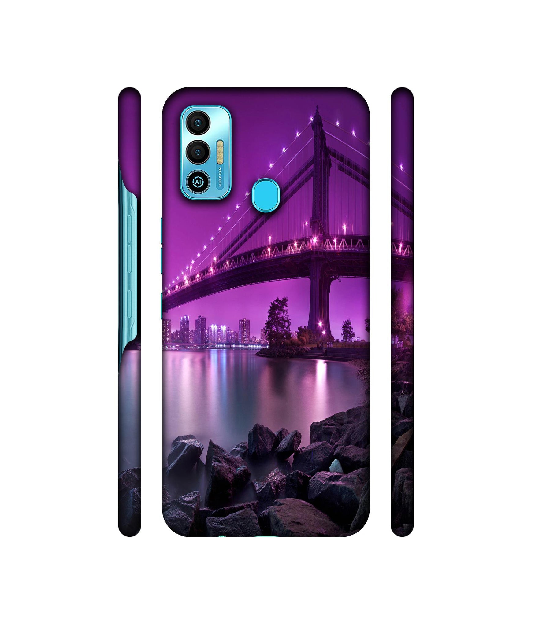 Manhattan Bridge Designer Hard Back Cover for Tecno Spark 7T