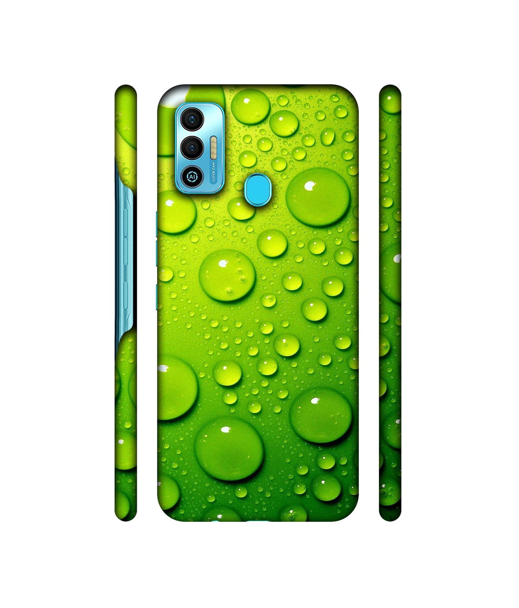 Green Bubbles Designer Hard Back Cover for Tecno Spark 7T