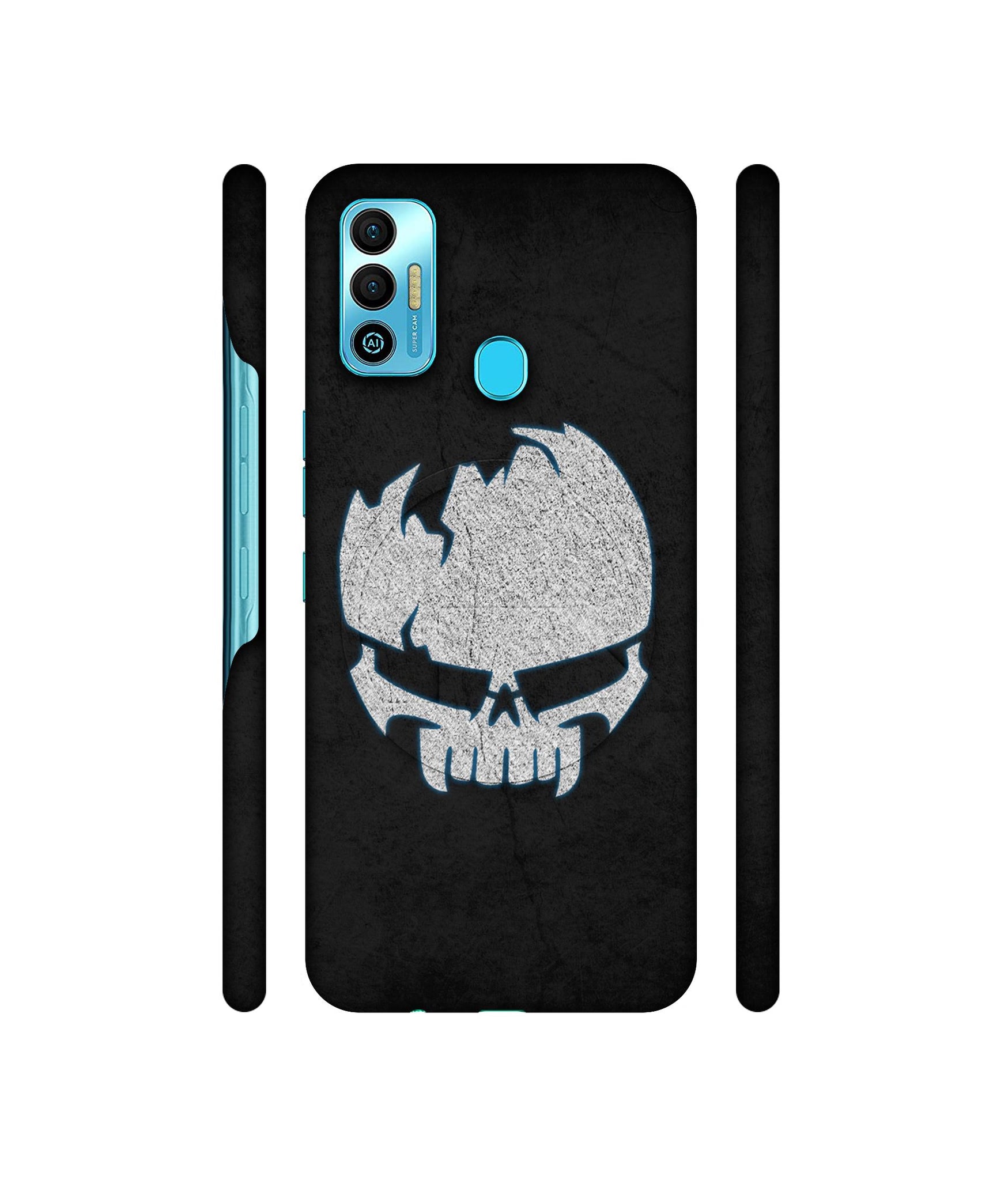 Skull Designer Hard Back Cover for Tecno Spark 7T