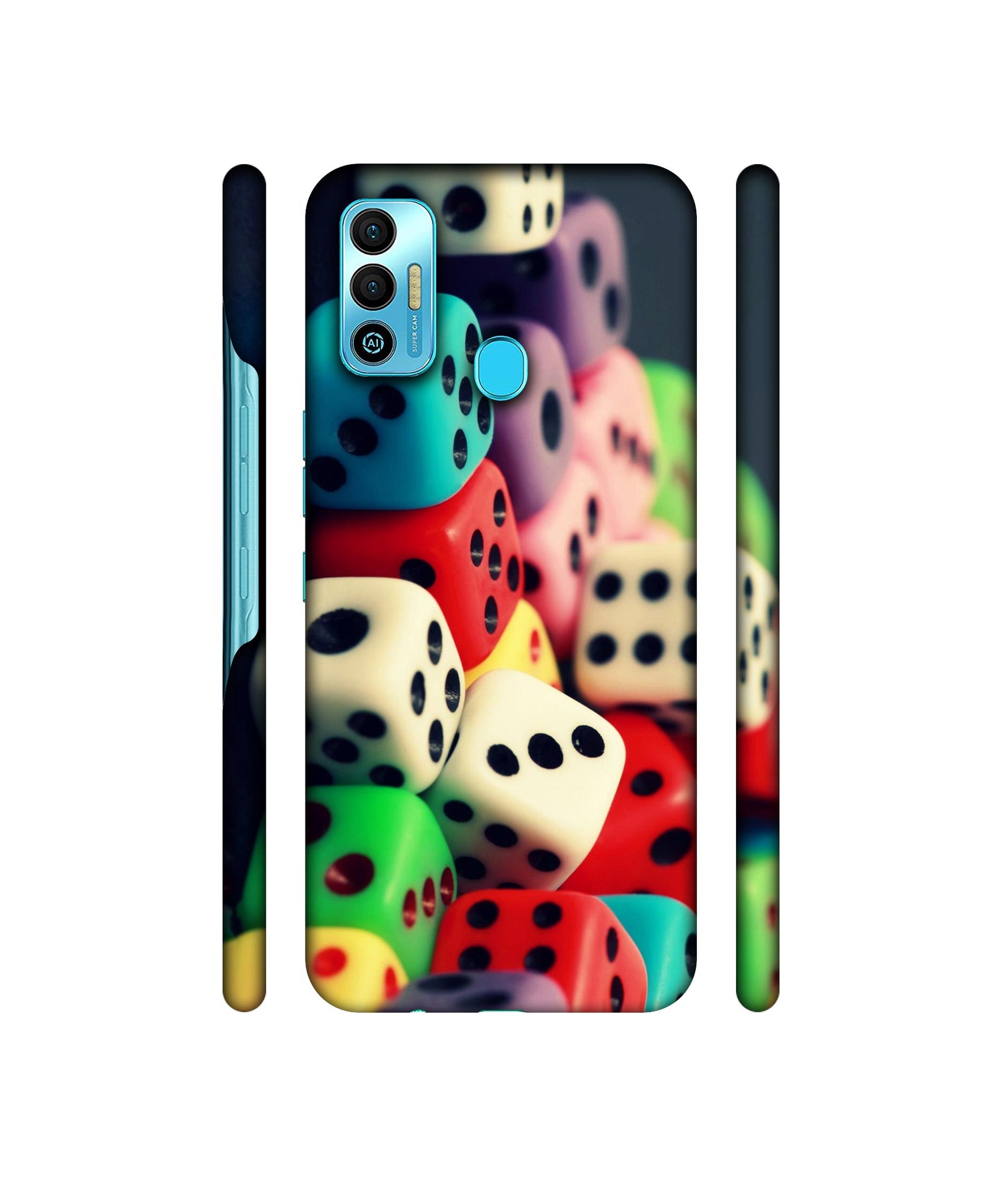 Dice Designer Hard Back Cover for Tecno Spark 7T