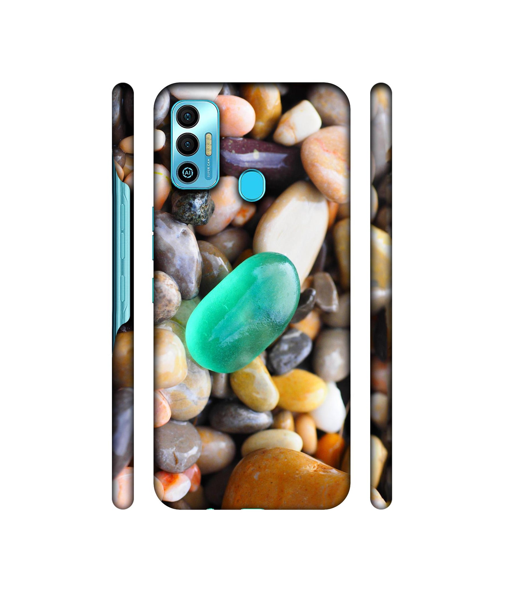 Sea Stones Designer Hard Back Cover for Tecno Spark 7T