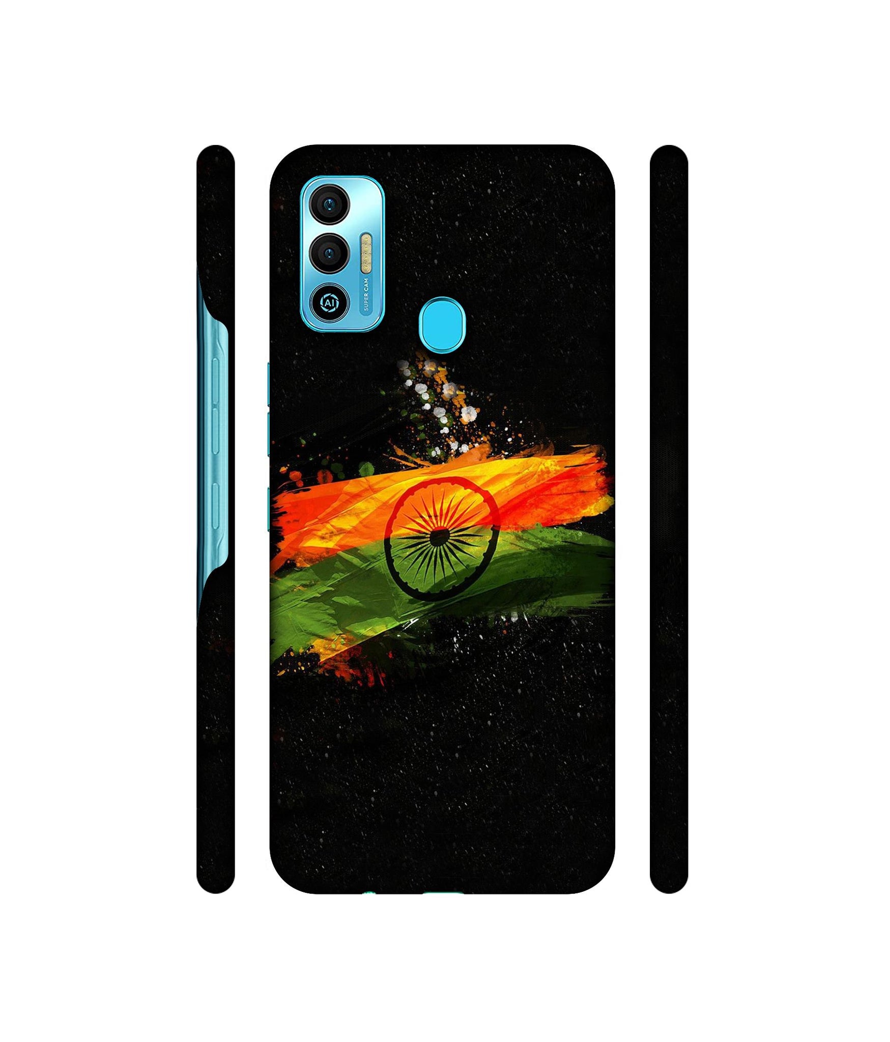 Indian Flag Designer Hard Back Cover for Tecno Spark 7T