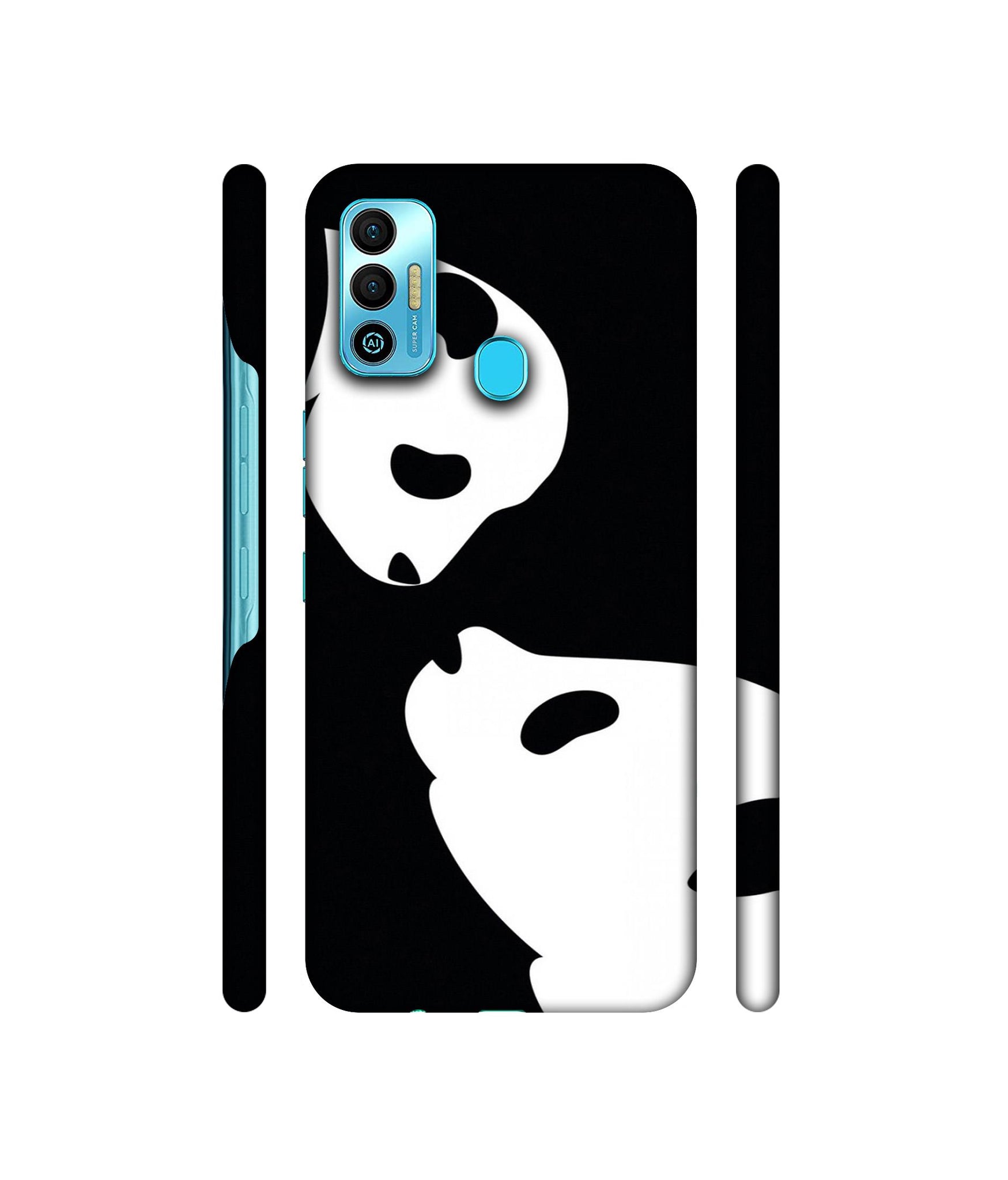 Panda Drawing Designer Hard Back Cover for Tecno Spark 7T