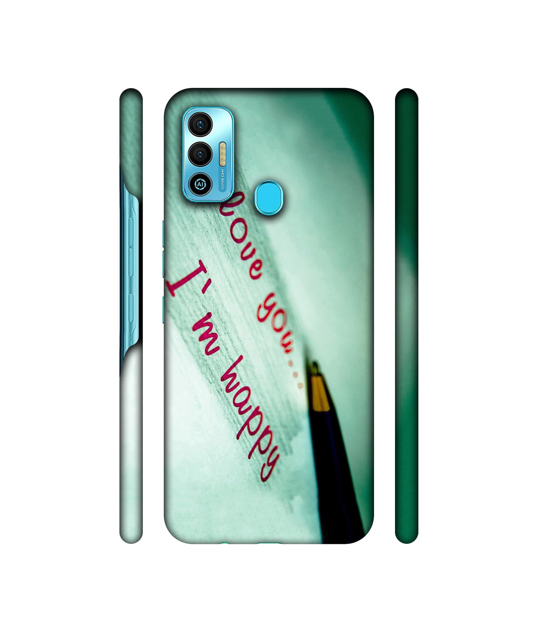 Love Quote Designer Hard Back Cover for Tecno Spark 7T