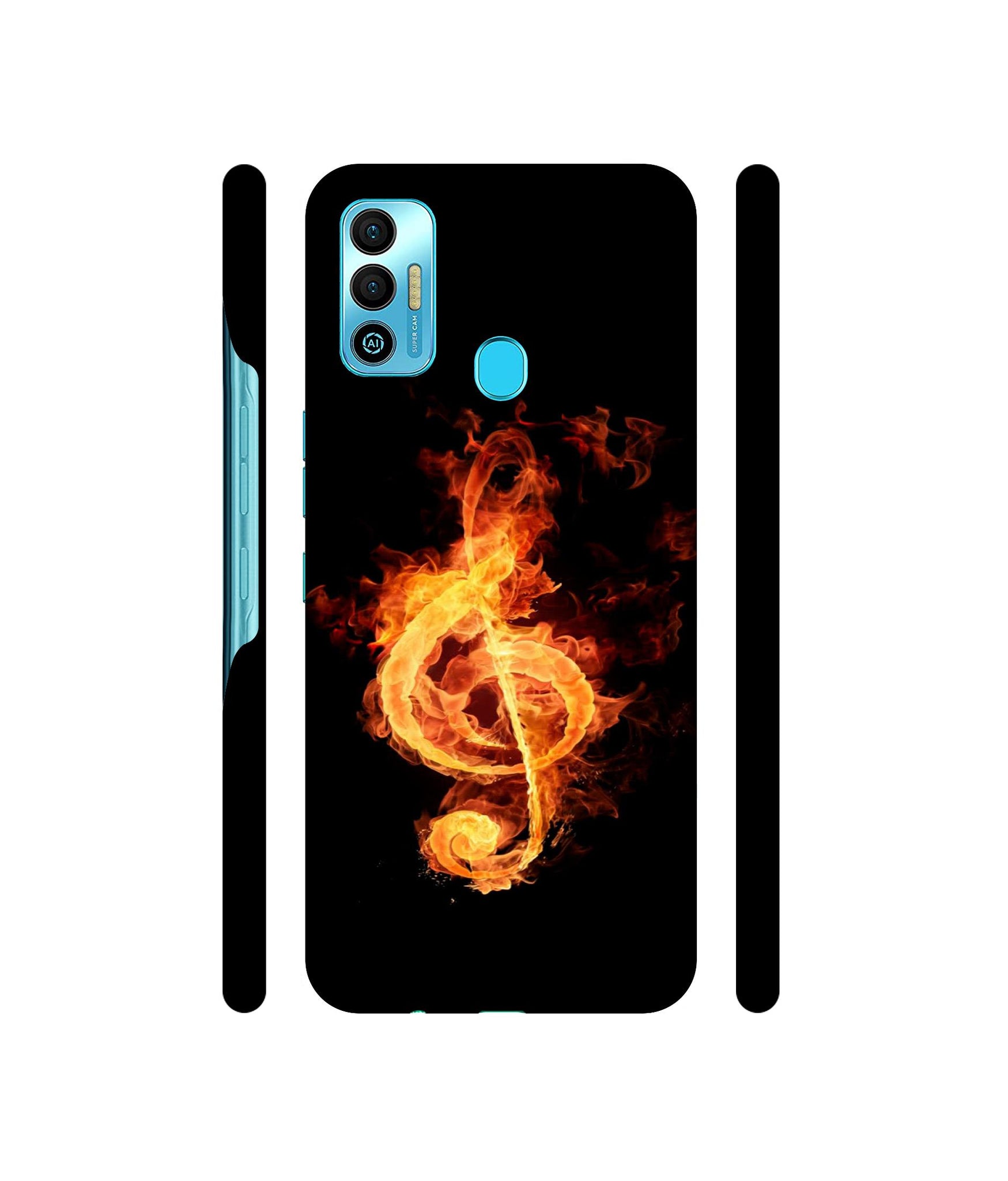 Fire Note Designer Hard Back Cover for Tecno Spark 7T