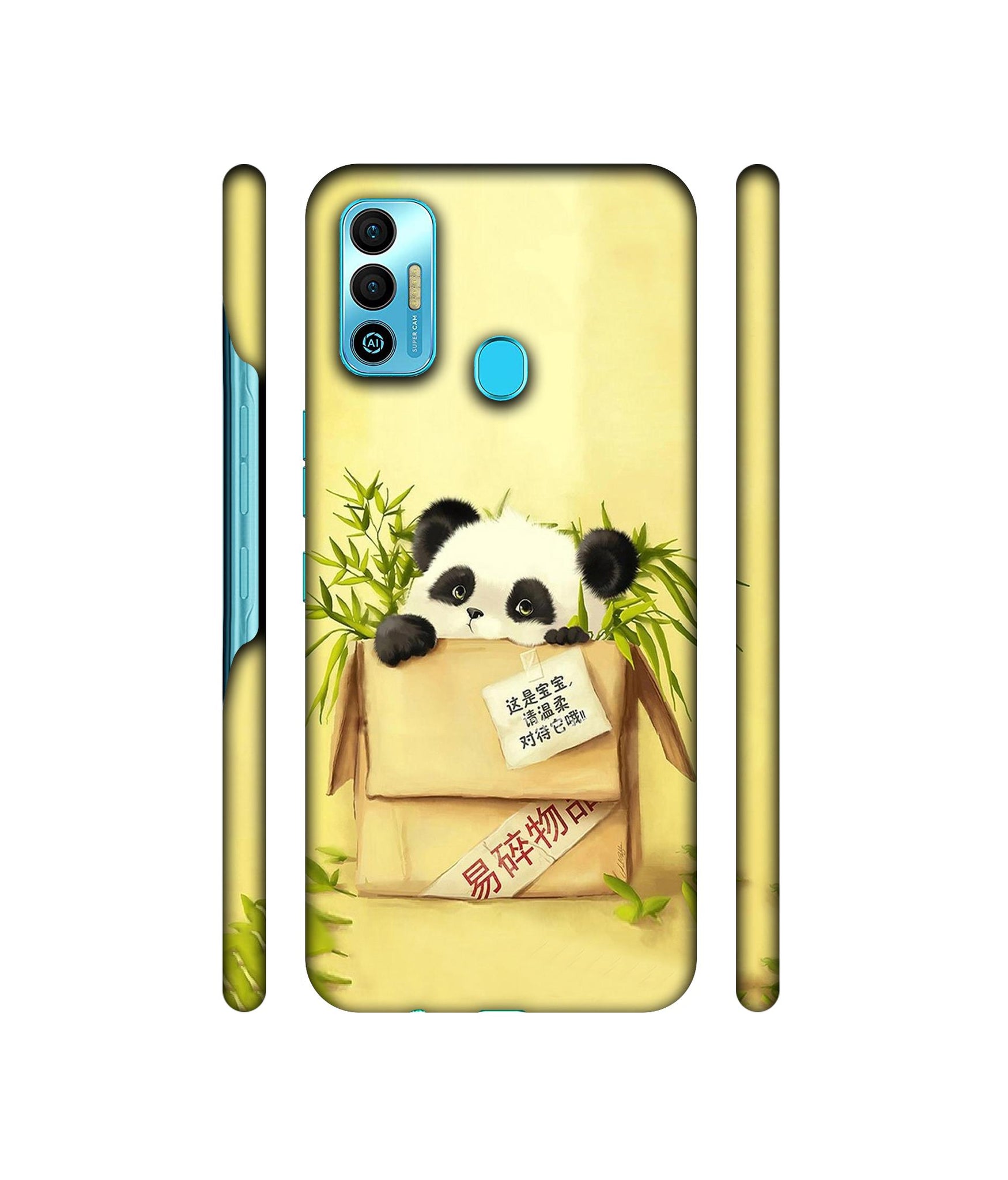 Panda In Box Designer Hard Back Cover for Tecno Spark 7T