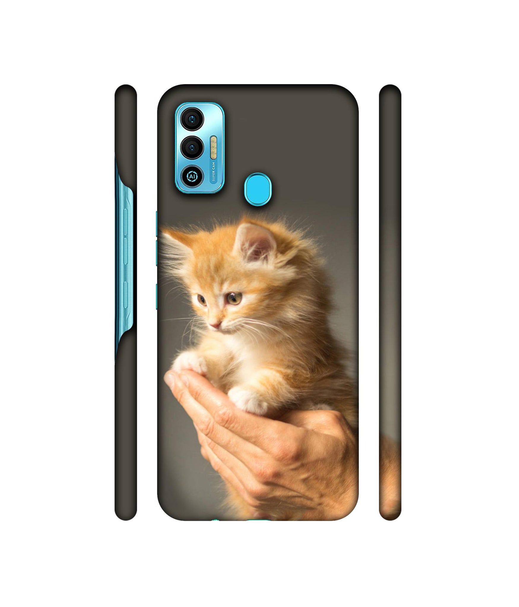 Cute Kitten Designer Hard Back Cover for Tecno Spark 7T