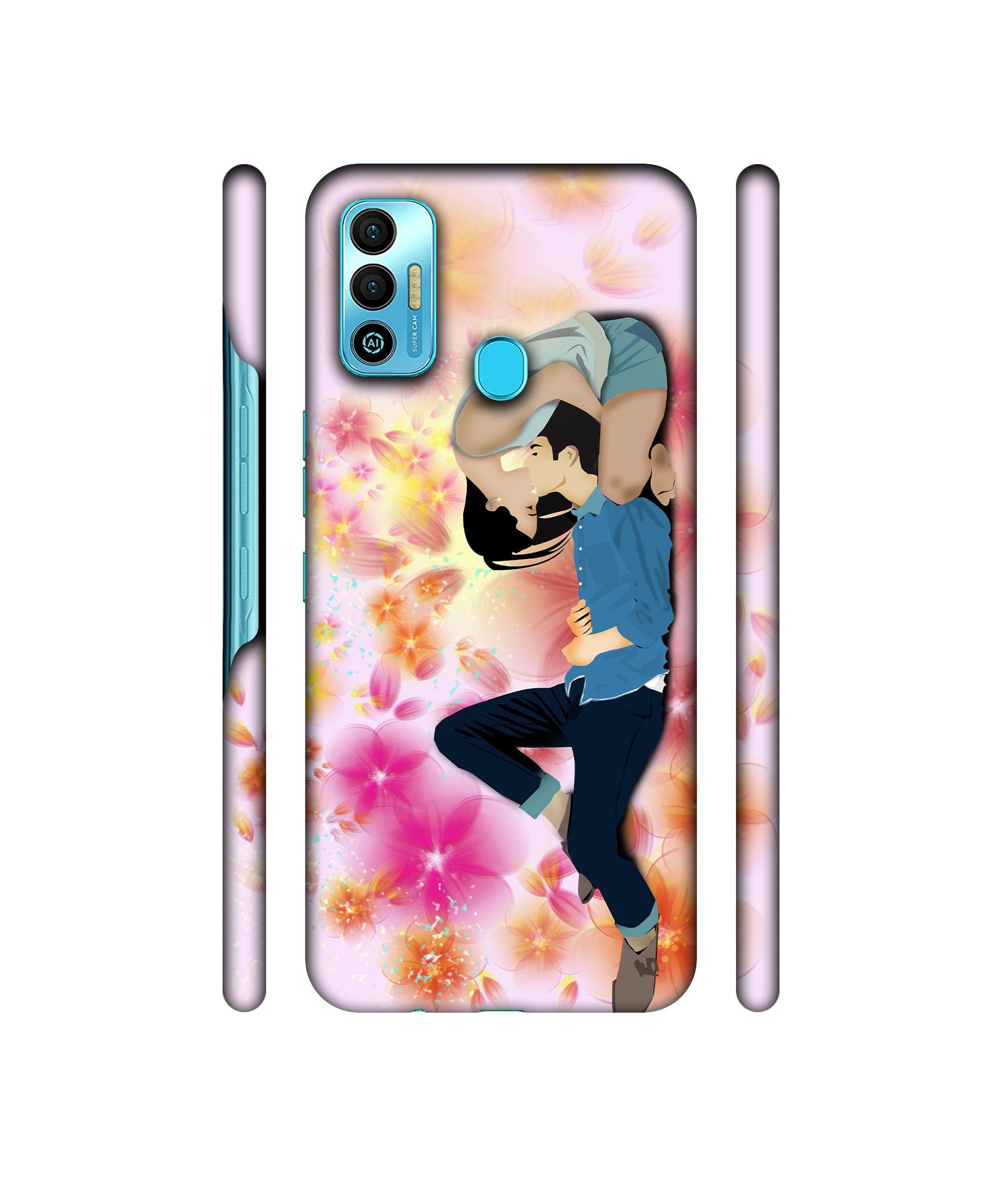 Couple Love Designer Hard Back Cover for Tecno Spark 7T