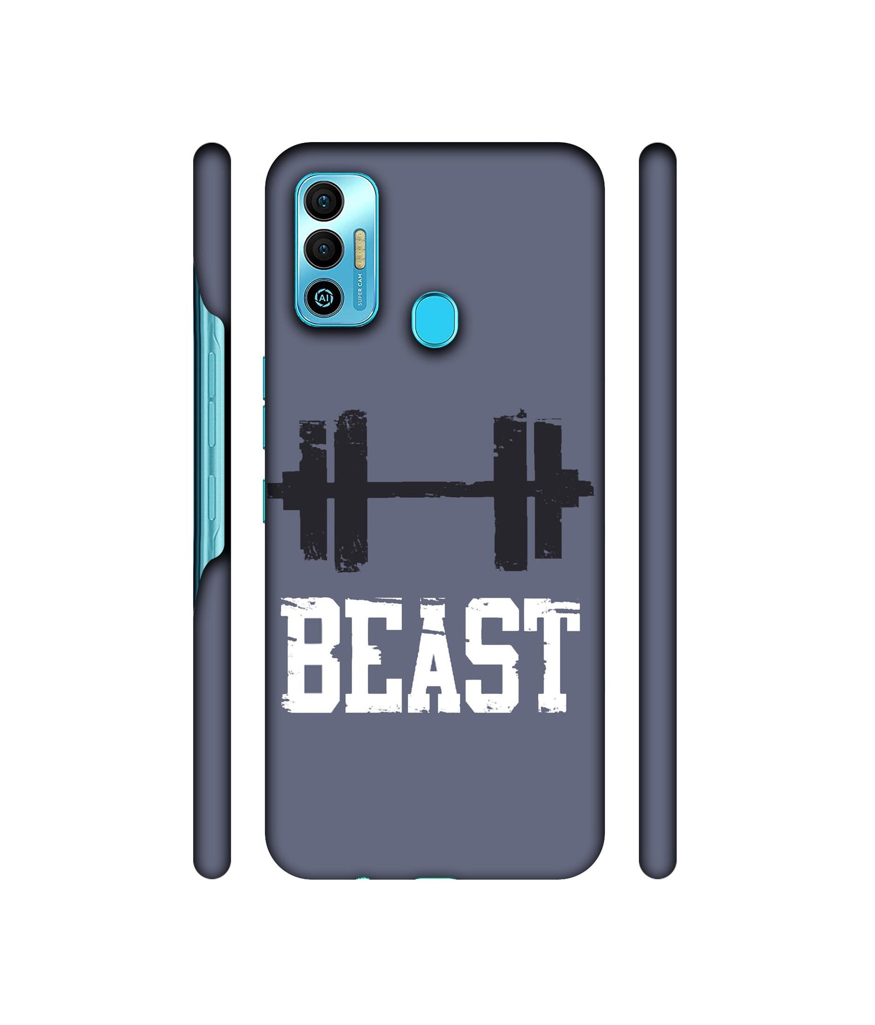Beast Gym Designer Hard Back Cover for Tecno Spark 7T