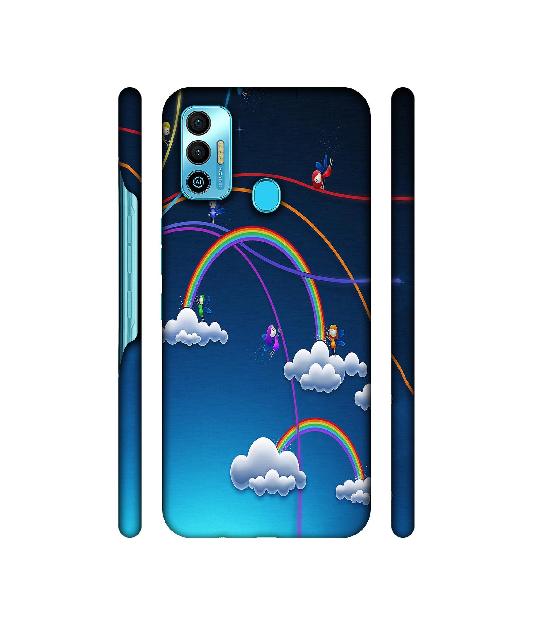 Rainbow Designer Hard Back Cover for Tecno Spark 7T